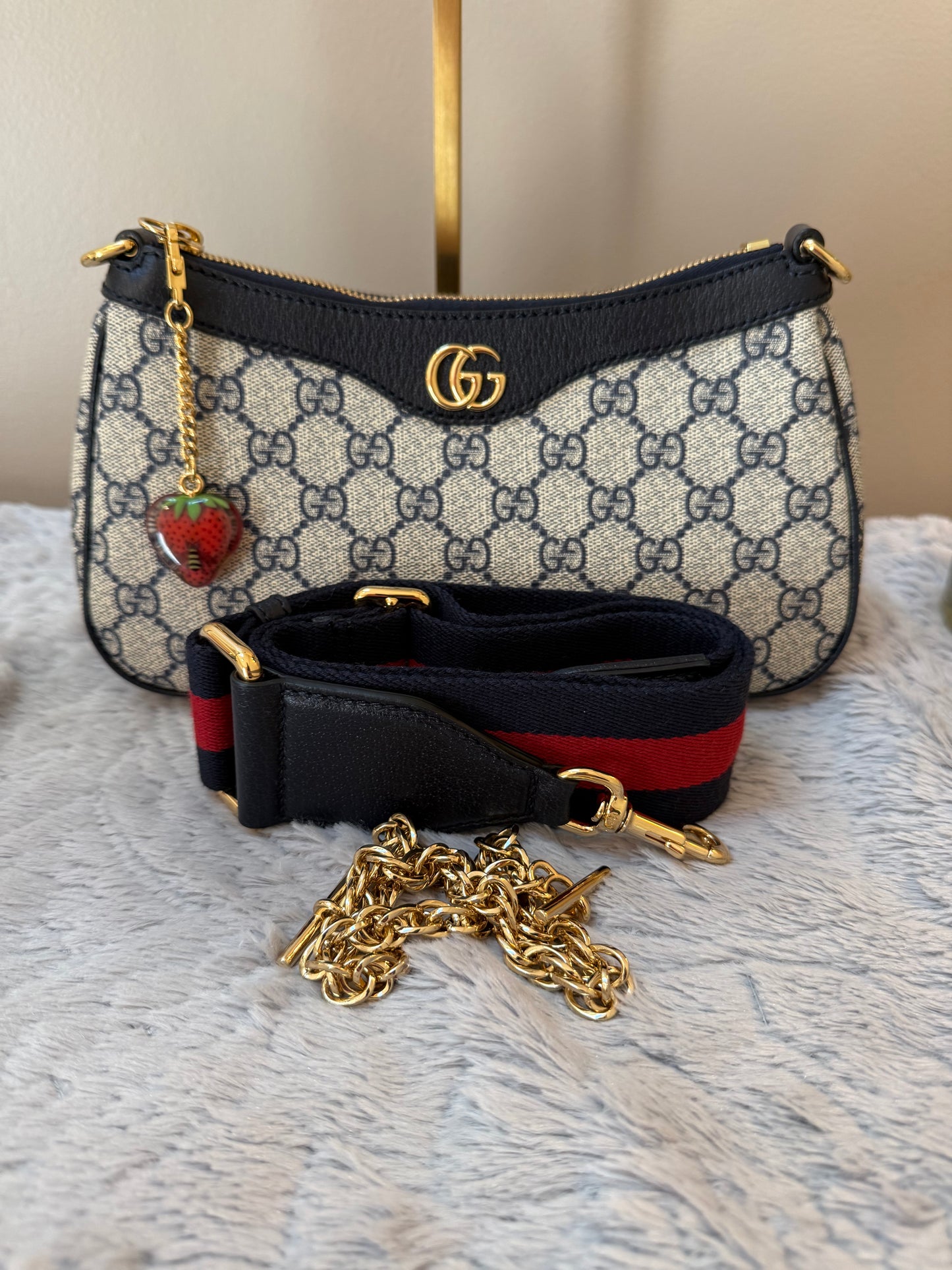 Gucci Supreme Strawberry Handbag (New)