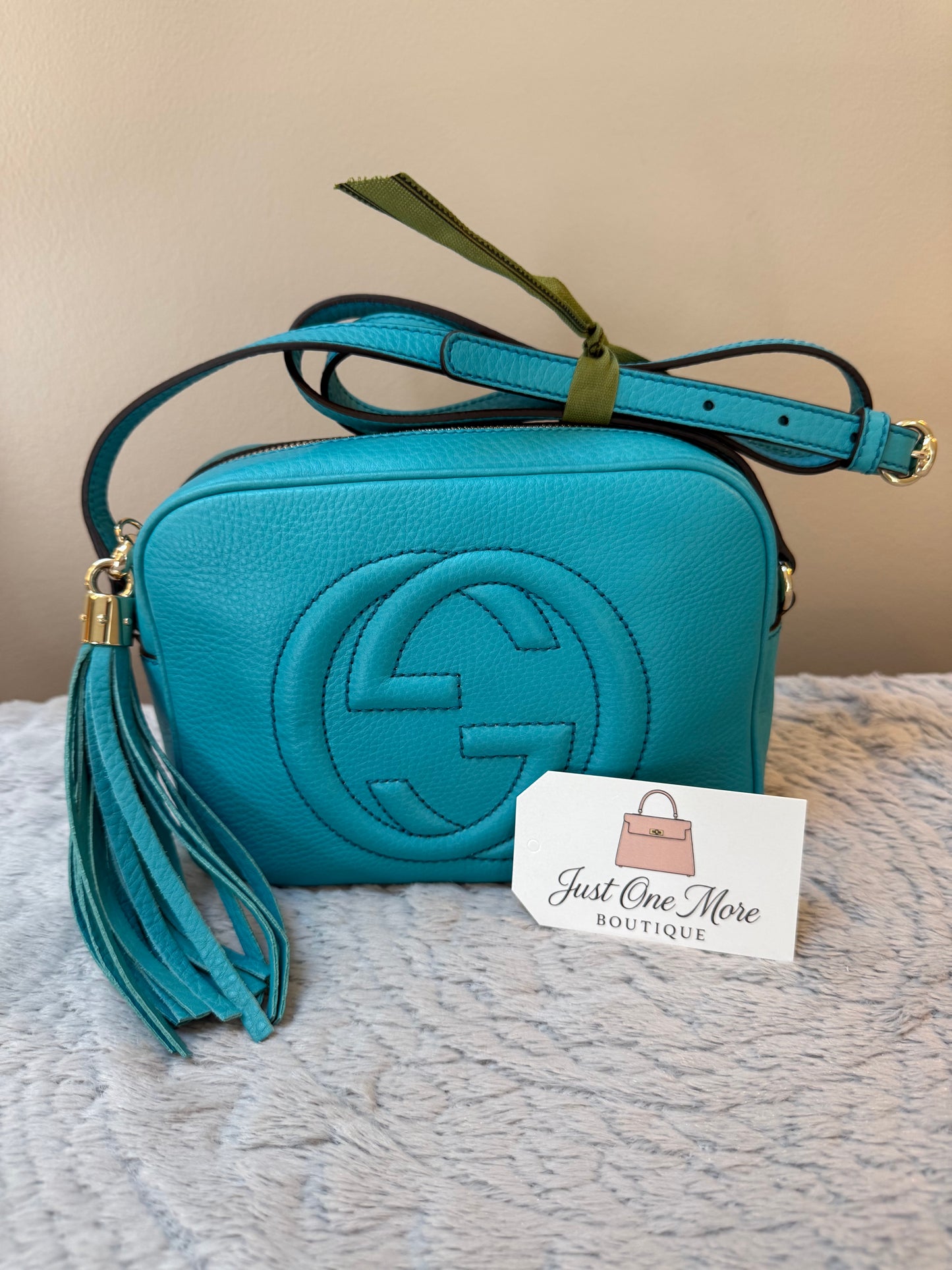 Gucci Soho Disco Bag – Turquoise Teal Pebbled Leather