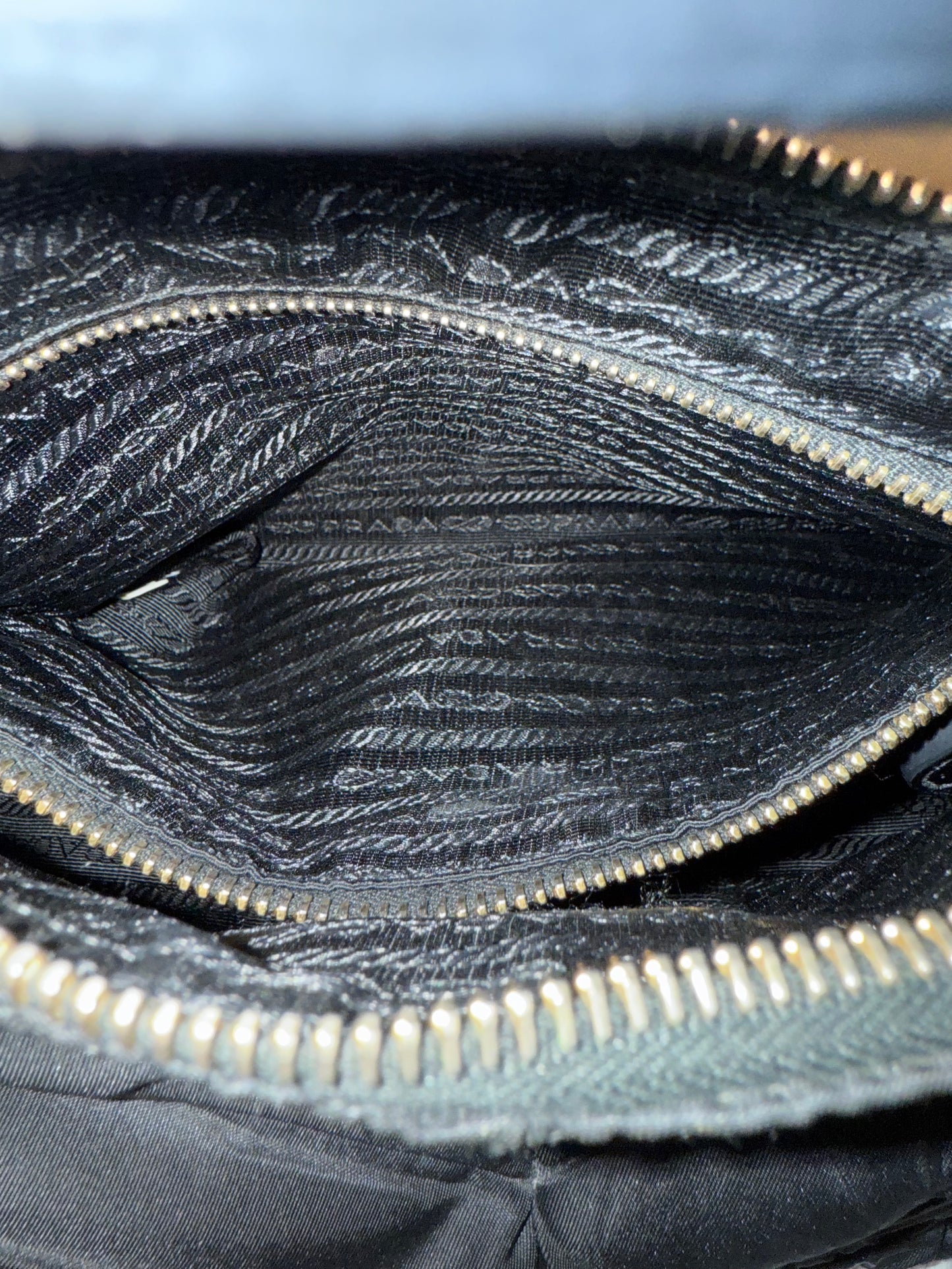 Prada Tessuto Chevron Quilted Nylon Hobo Bag