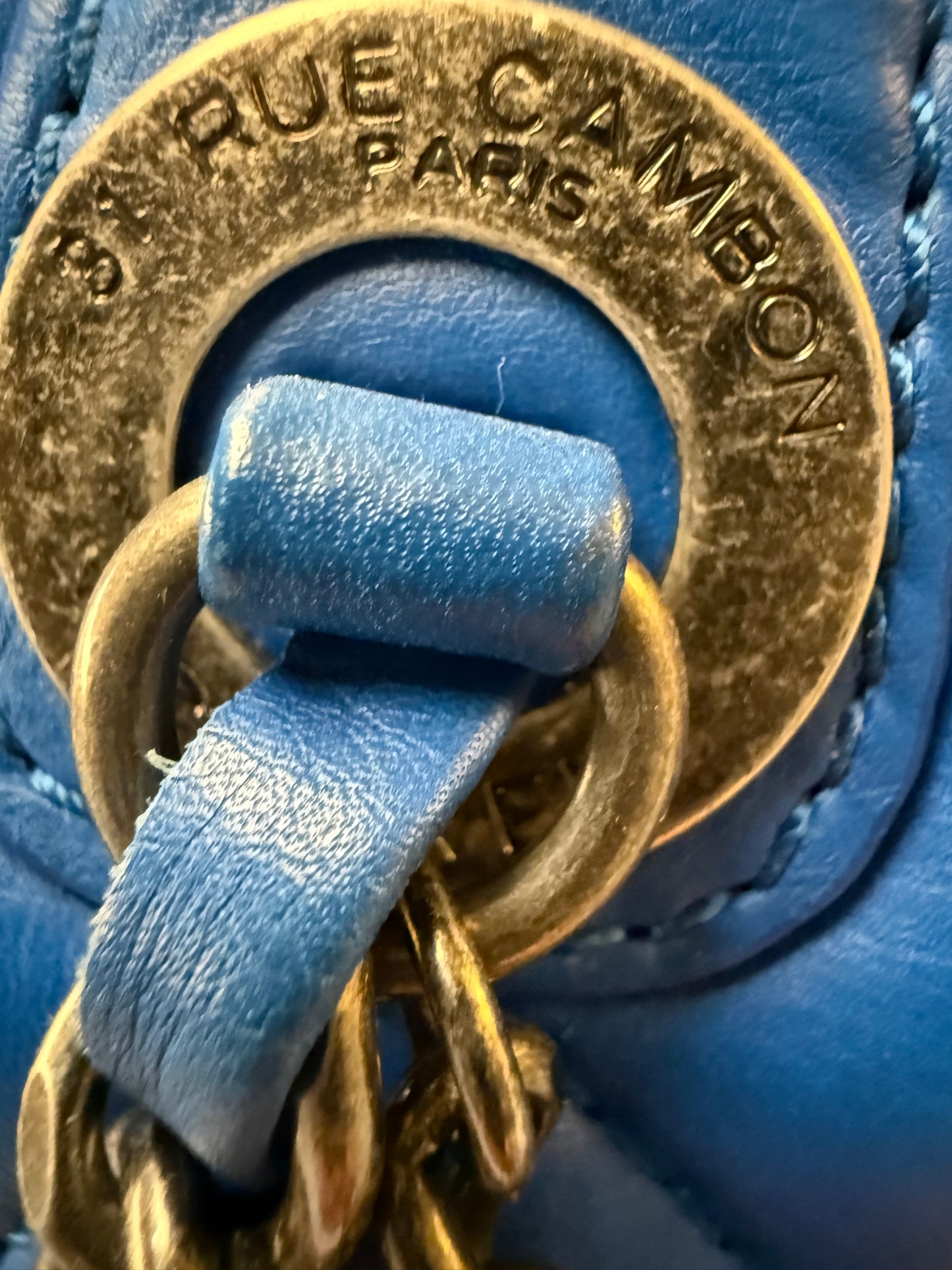 CHANEL Quilted Lambskin Matelassé Tote — Royal Blue | Gunmetal Hardware