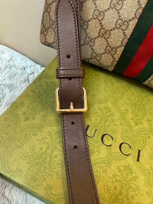 Gucci Supreme Monogram Web Messenger Bag