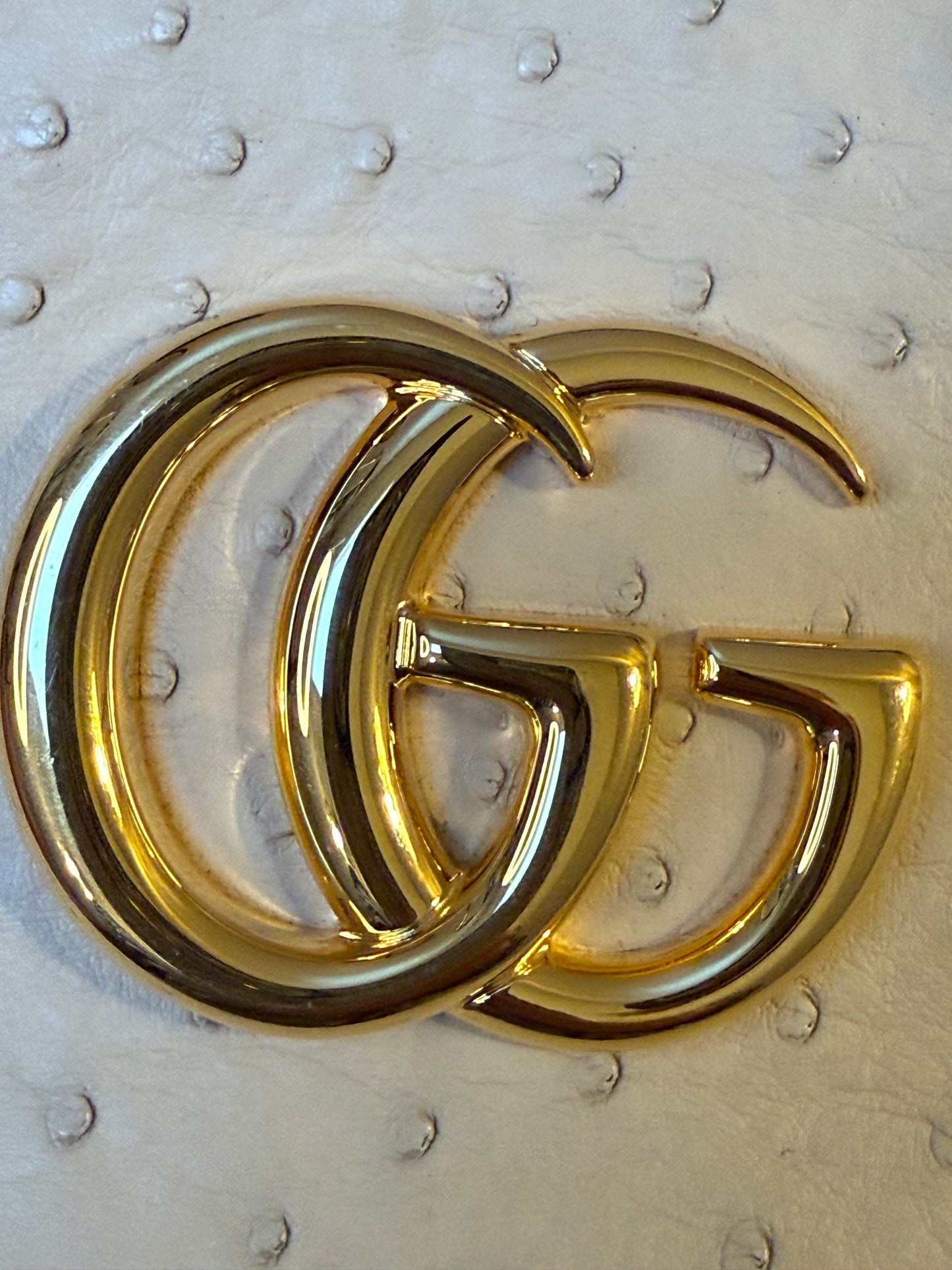 Gucci Ostrich Arli Top Handle Bag