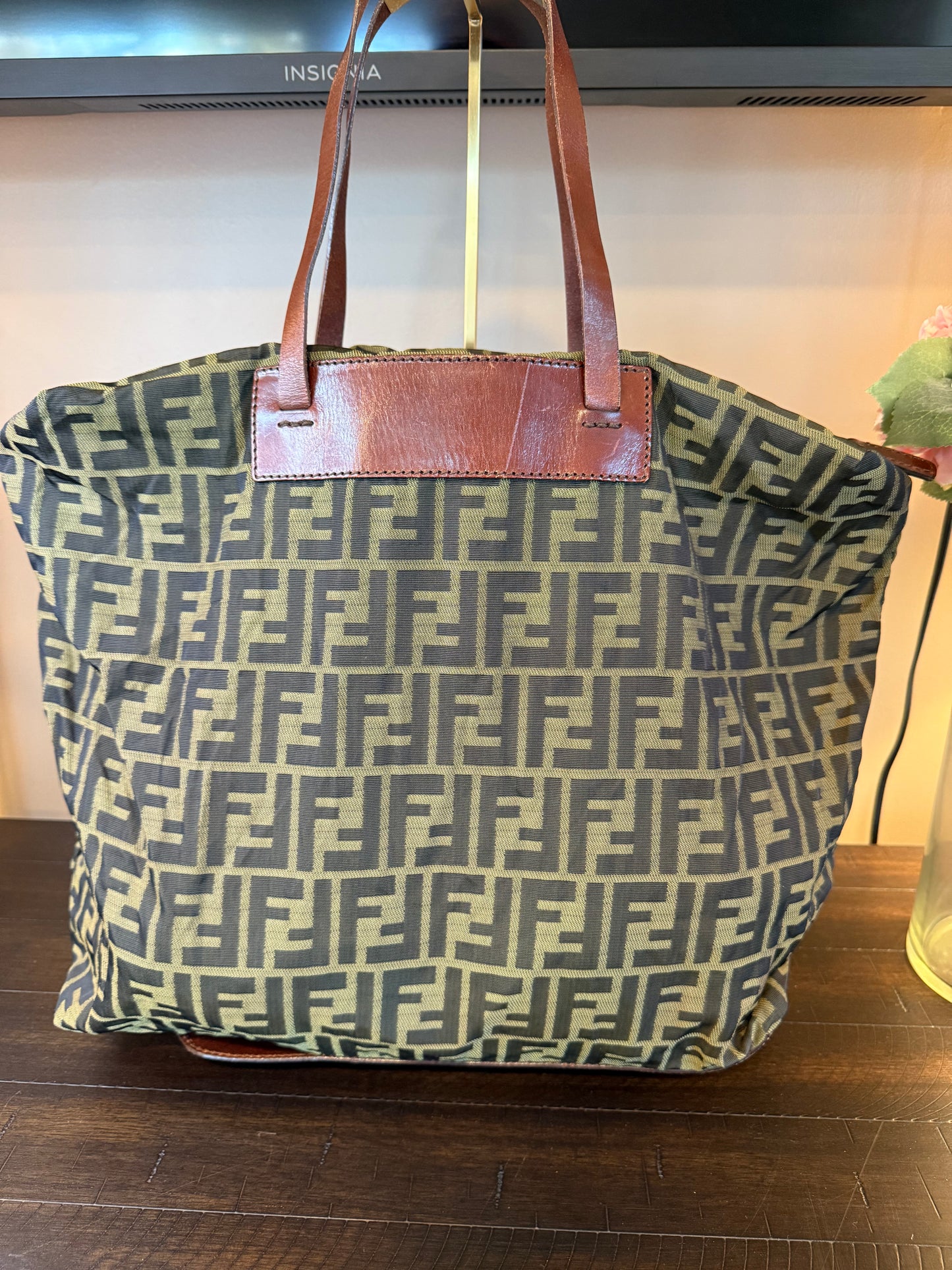 Fendi Zucca Foldable Tote, Vintage