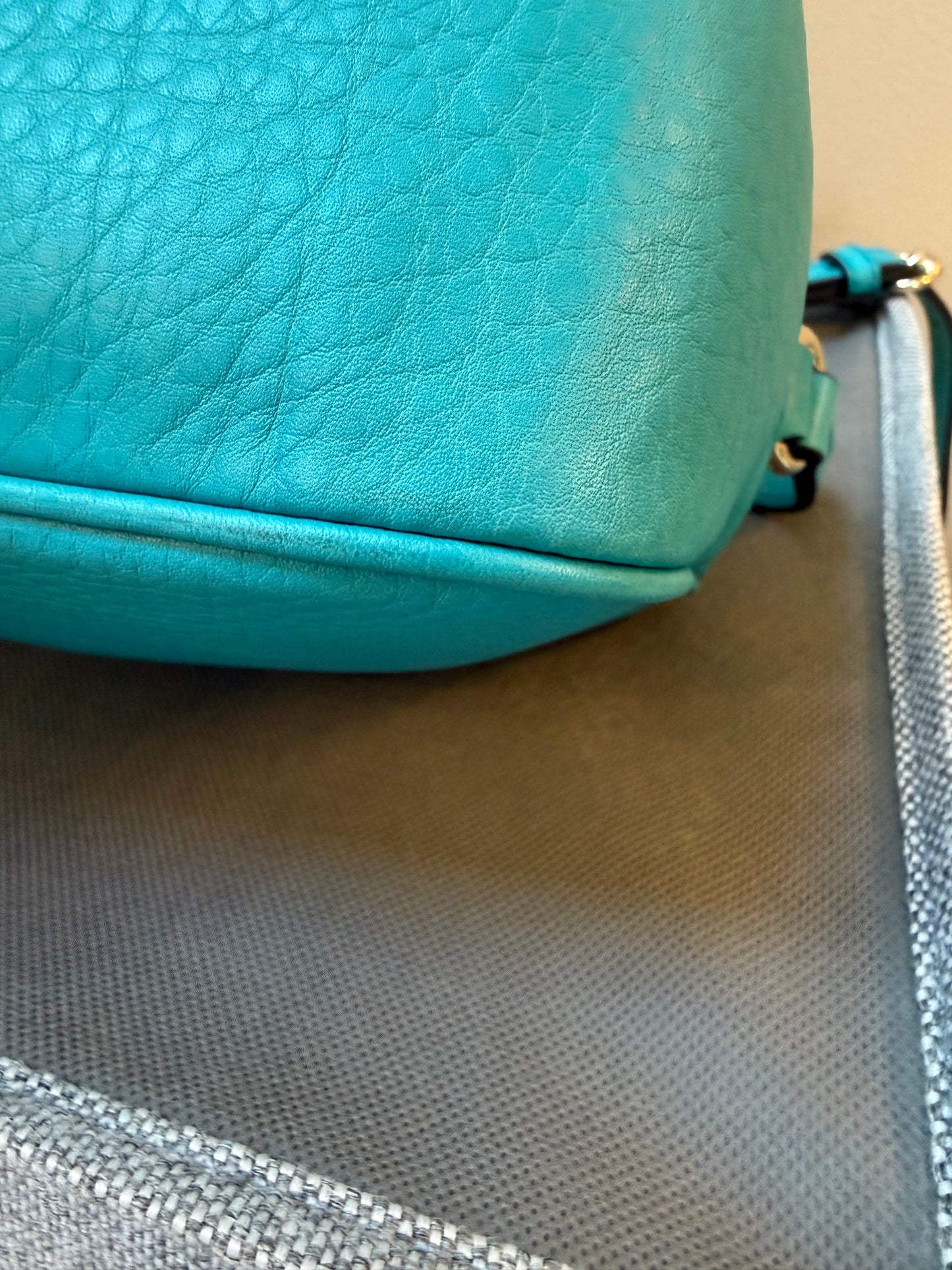 Gucci Soho Disco Bag – Turquoise Teal Pebbled Leather