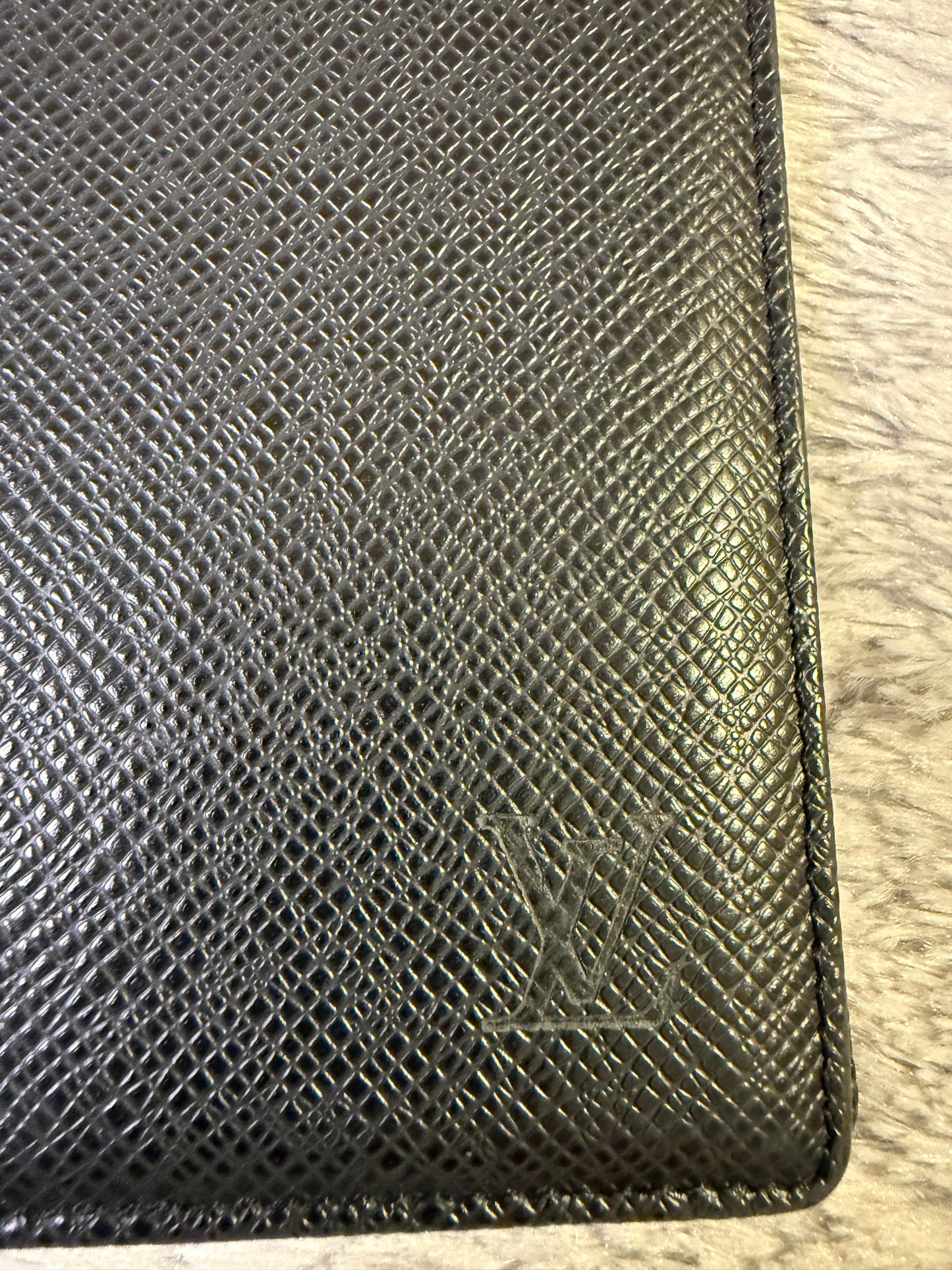 Louis Vuitton(Currently Sold Out Online) Black Taiga Leather Desk Agenda
