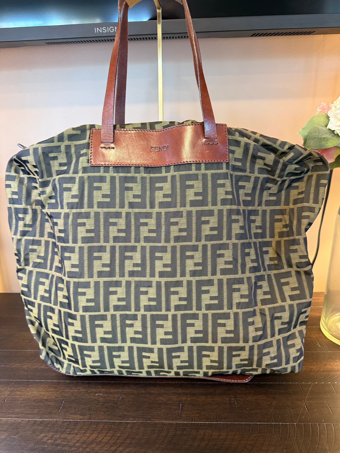 Fendi Zucca Foldable Tote, Vintage