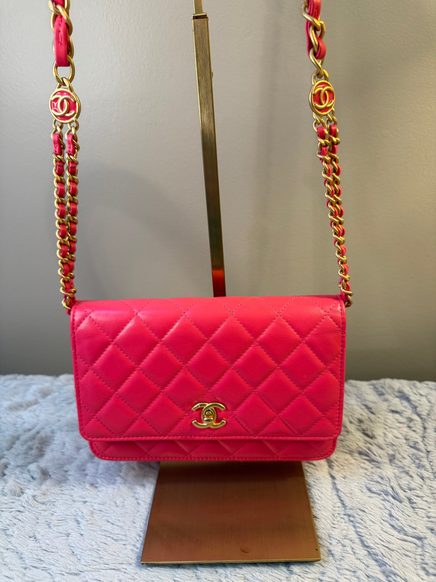 Chanel Trendy CC Wallet on Chain (WOC) — Pink | Lambskin