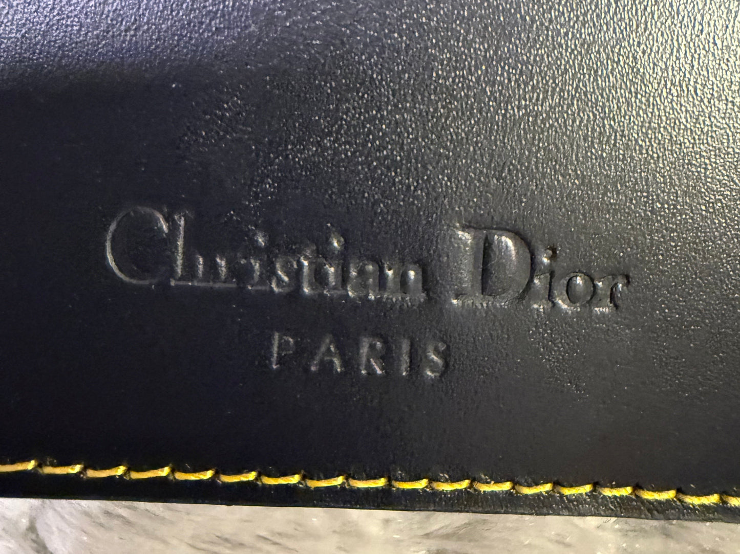 Dior Navy Blue Monogram Trotter Saddle Flap Long Wallet