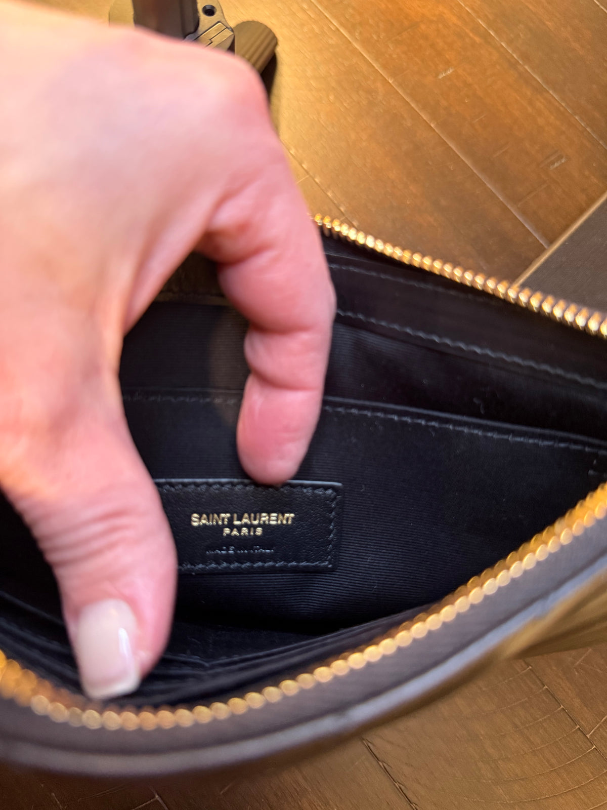 YSL Leather Clutch