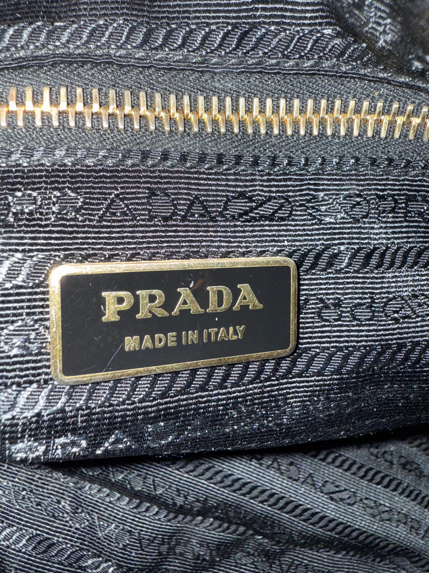 Prada Tessuto Chevron Quilted Nylon Hobo Bag