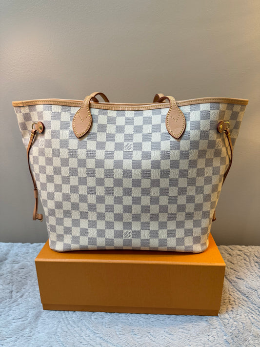Louis Vuitton Neverfull MM Azur/Rose Ballerine-New