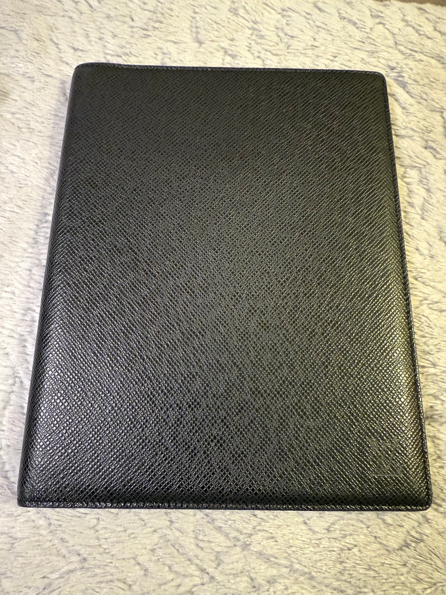Louis Vuitton(Currently Sold Out Online) Black Taiga Leather Desk Agenda