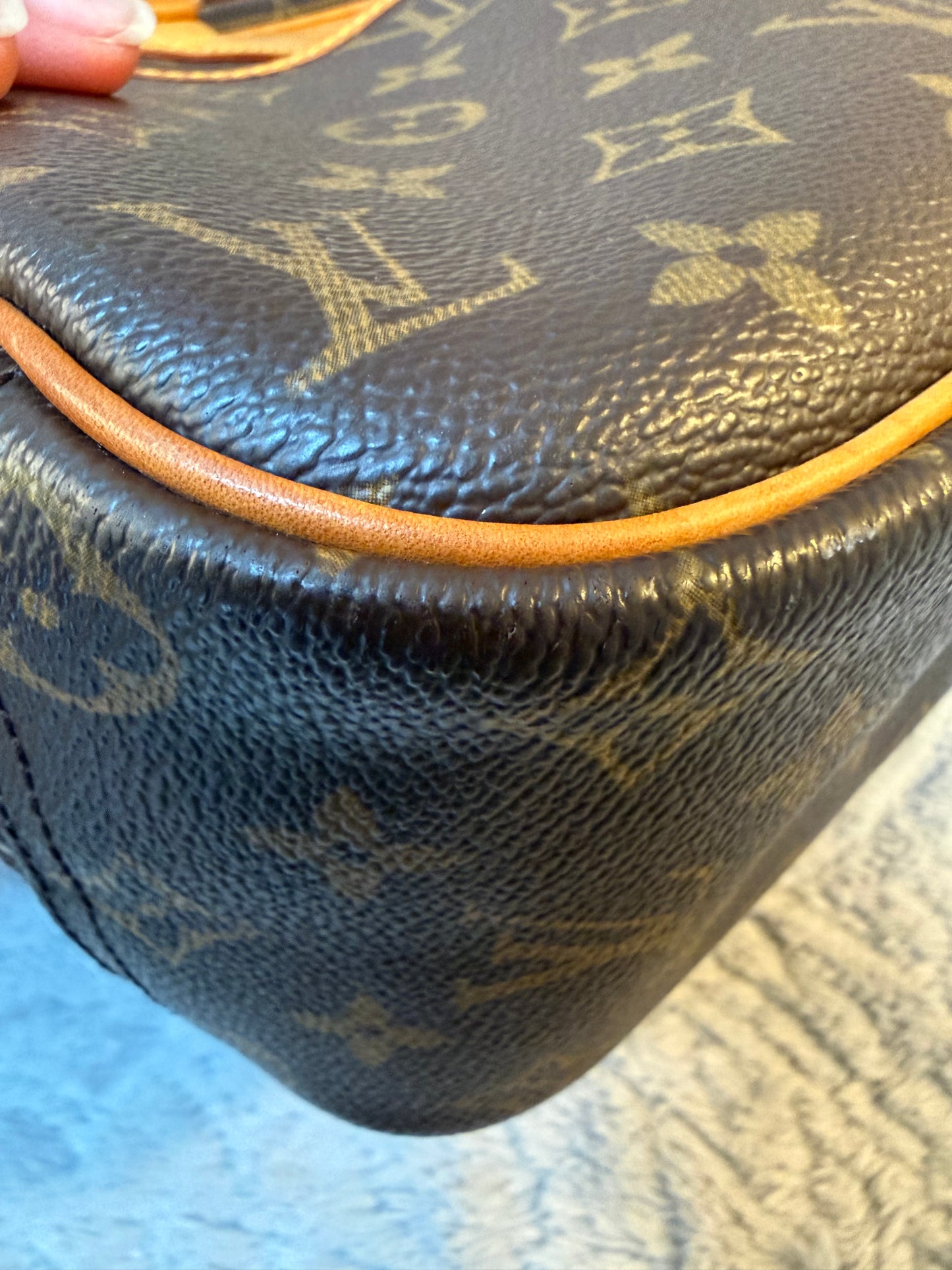 Louis Vuitton Trouville Vintage Satchel with Floral Scarf