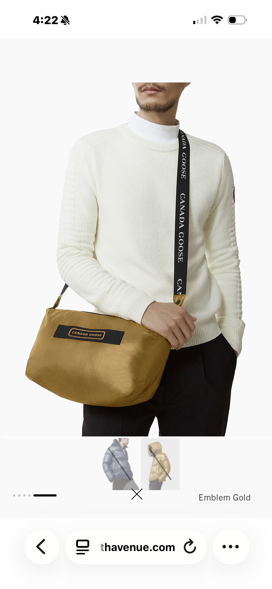 NWOT- Canada Goose Croften Hooded Puffer- Emblem Gold