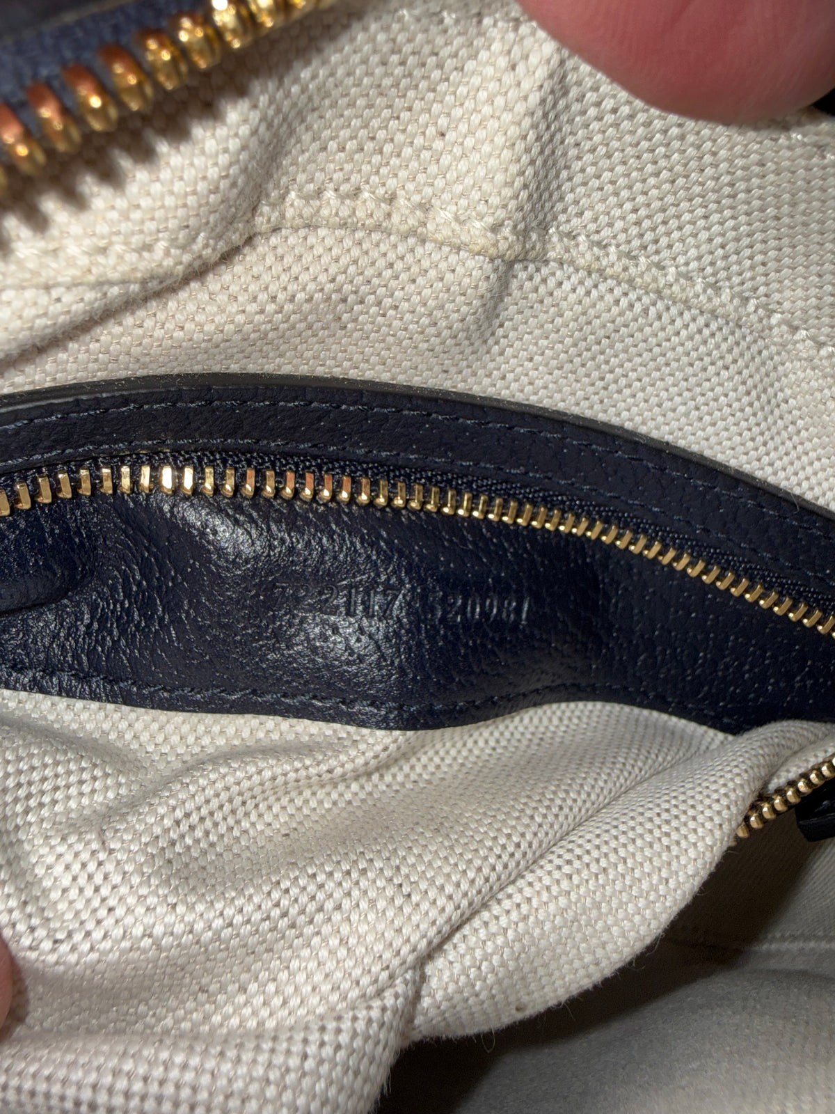 Gucci Navy Leather Crossbody with 2 Straps Red and Green Strap/ Blue Leather