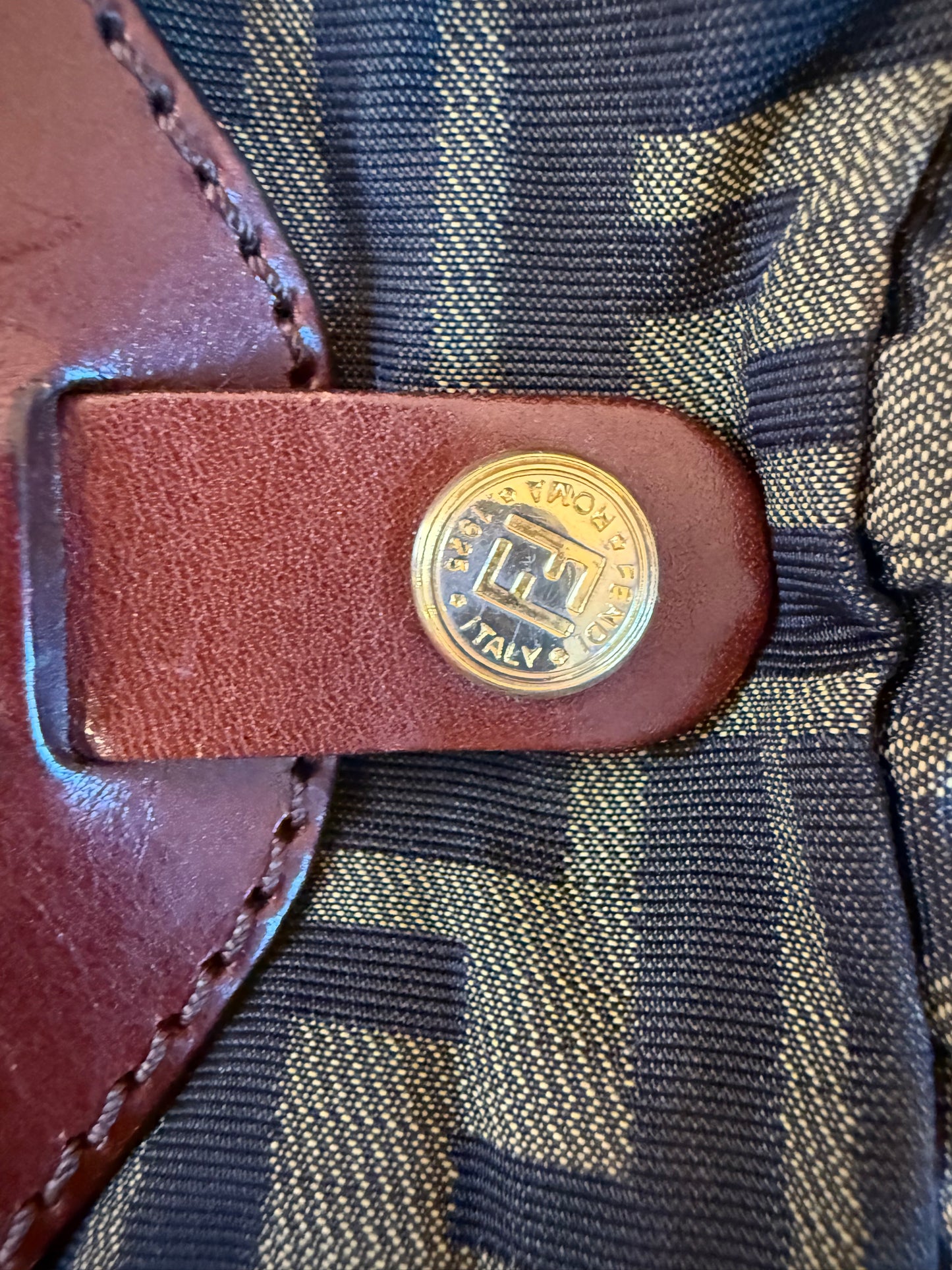 Fendi Zucca Foldable Tote, Vintage