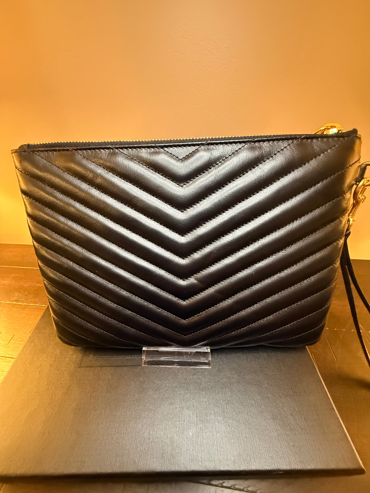 YSL Leather Clutch