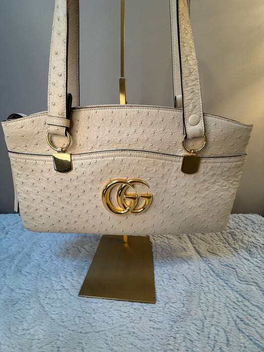 Gucci Ostrich Arli Top Handle Bag