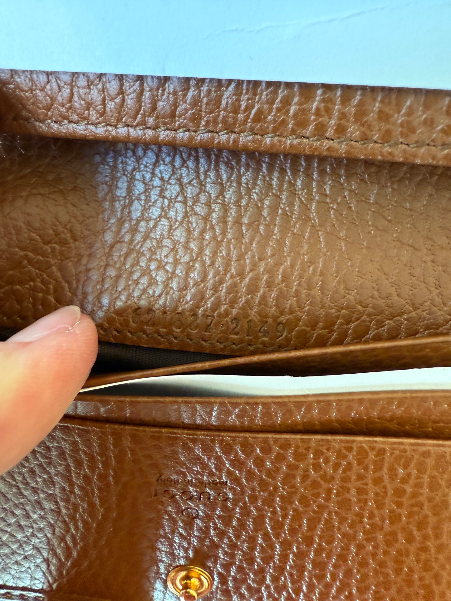 Gucci Denim Horsebit Compact Wallet ( New with box)