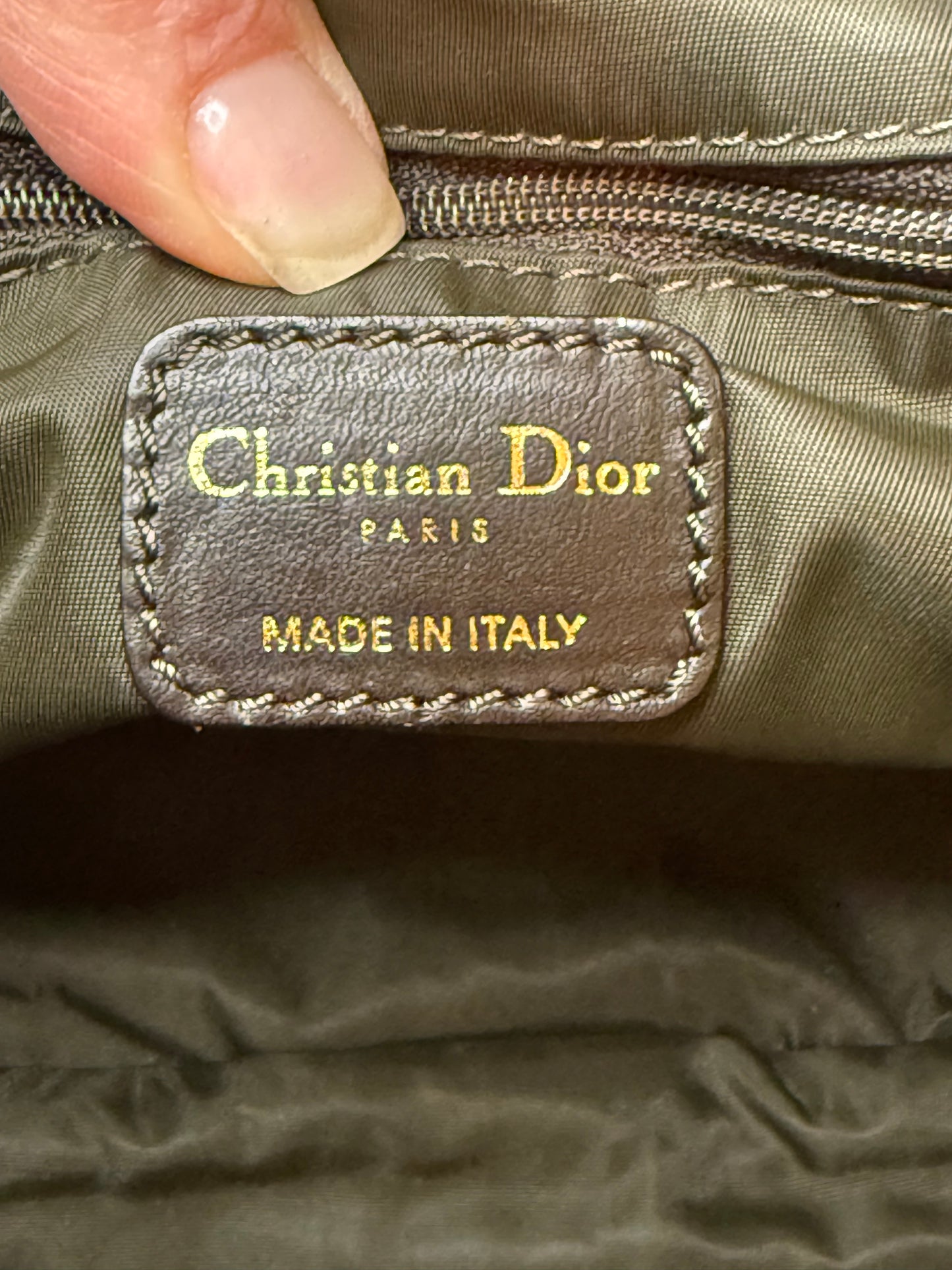Christian Dior Charming Cannage
Quilted Satin Tote bag in black