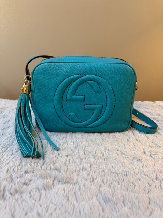 Gucci Soho Disco Bag – Turquoise Teal Pebbled Leather