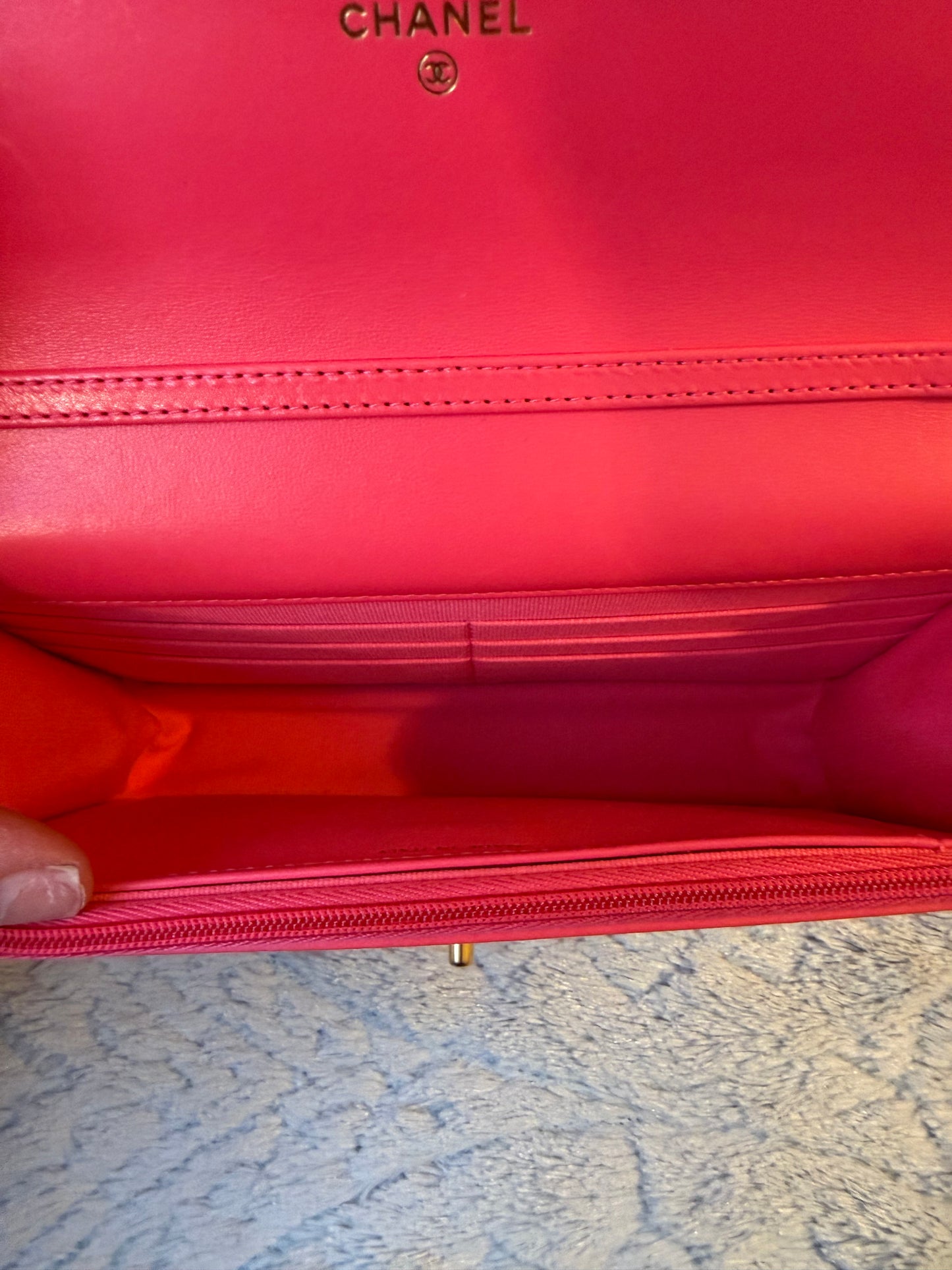 Chanel Trendy CC Wallet on Chain (WOC) — Pink | Lambskin