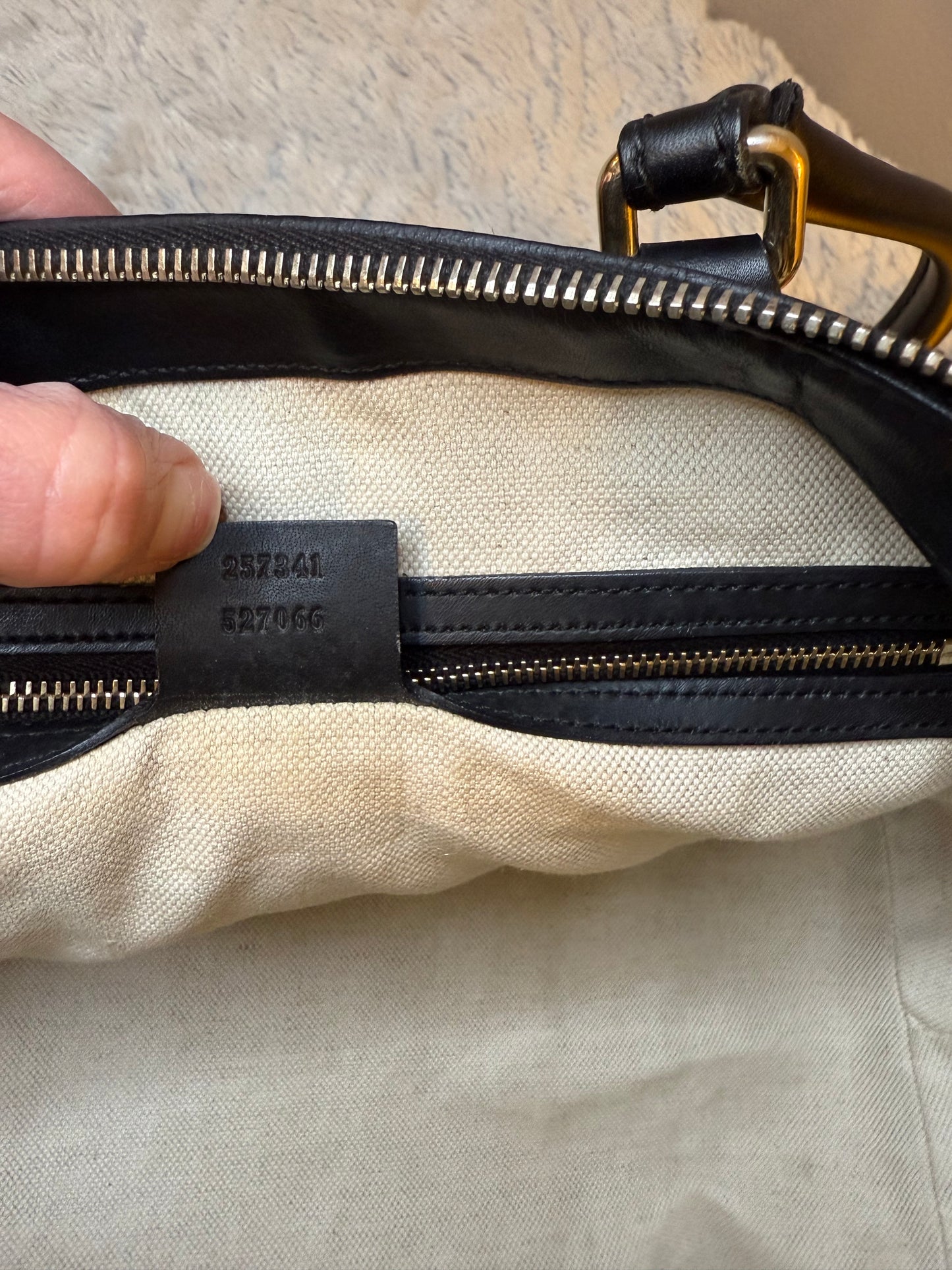 Gucci Diamante Black and Brown 2 Way Tote