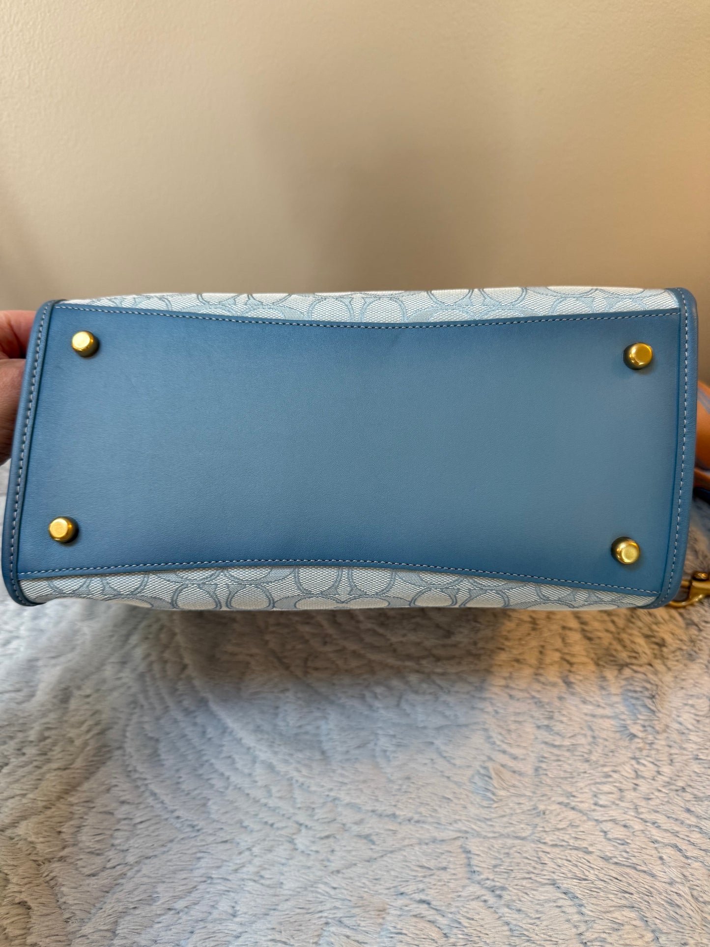 Coach Field 30 Small Signature Jacquard Tote - Blue