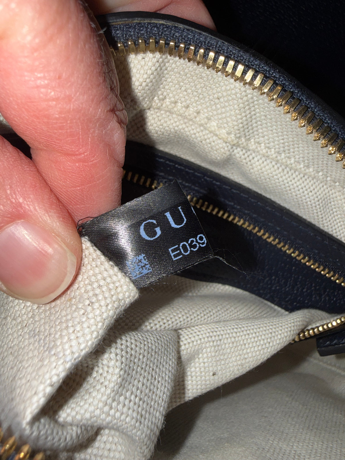 Gucci Navy Leather Crossbody with 2 Straps Red and Green Strap/ Blue Leather