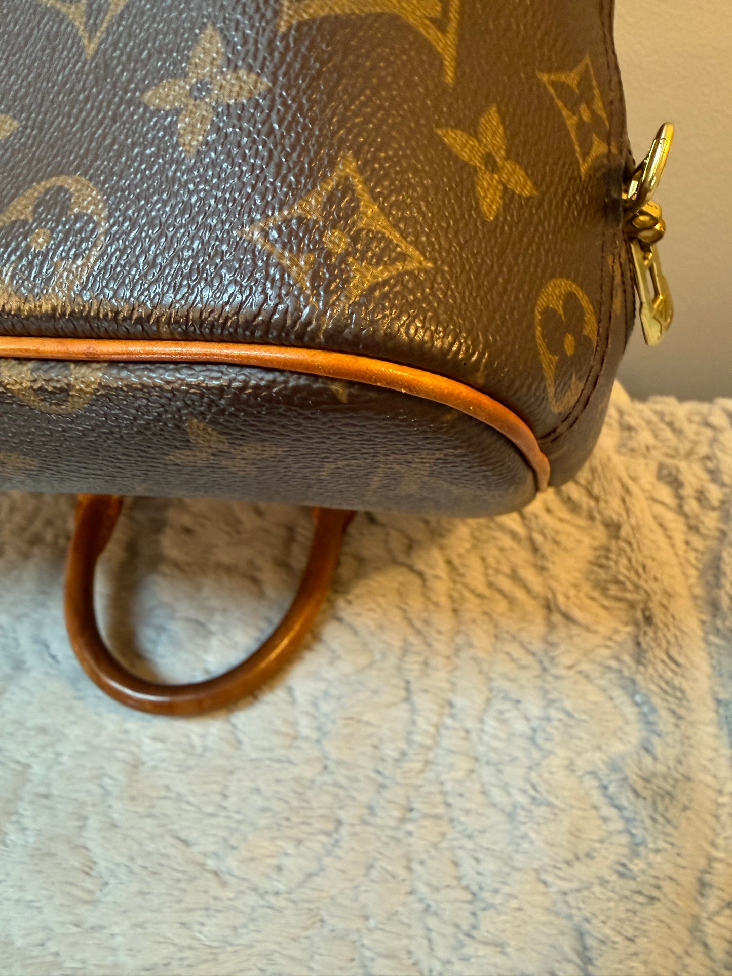 Louis Vuitton Trouville Vintage Satchel with Floral Scarf
