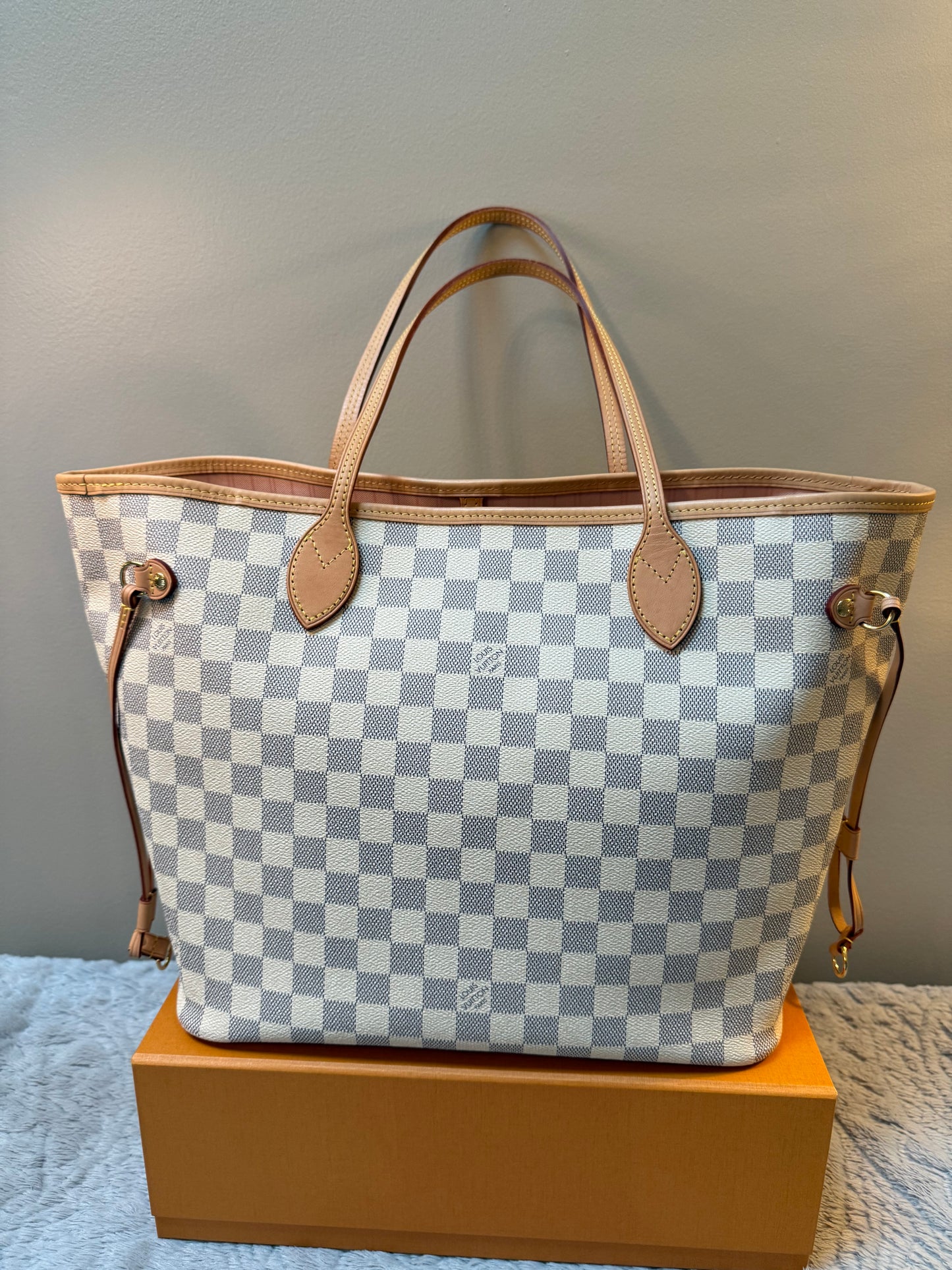 Louis Vuitton Neverfull MM Azur/Rose Ballerine-New