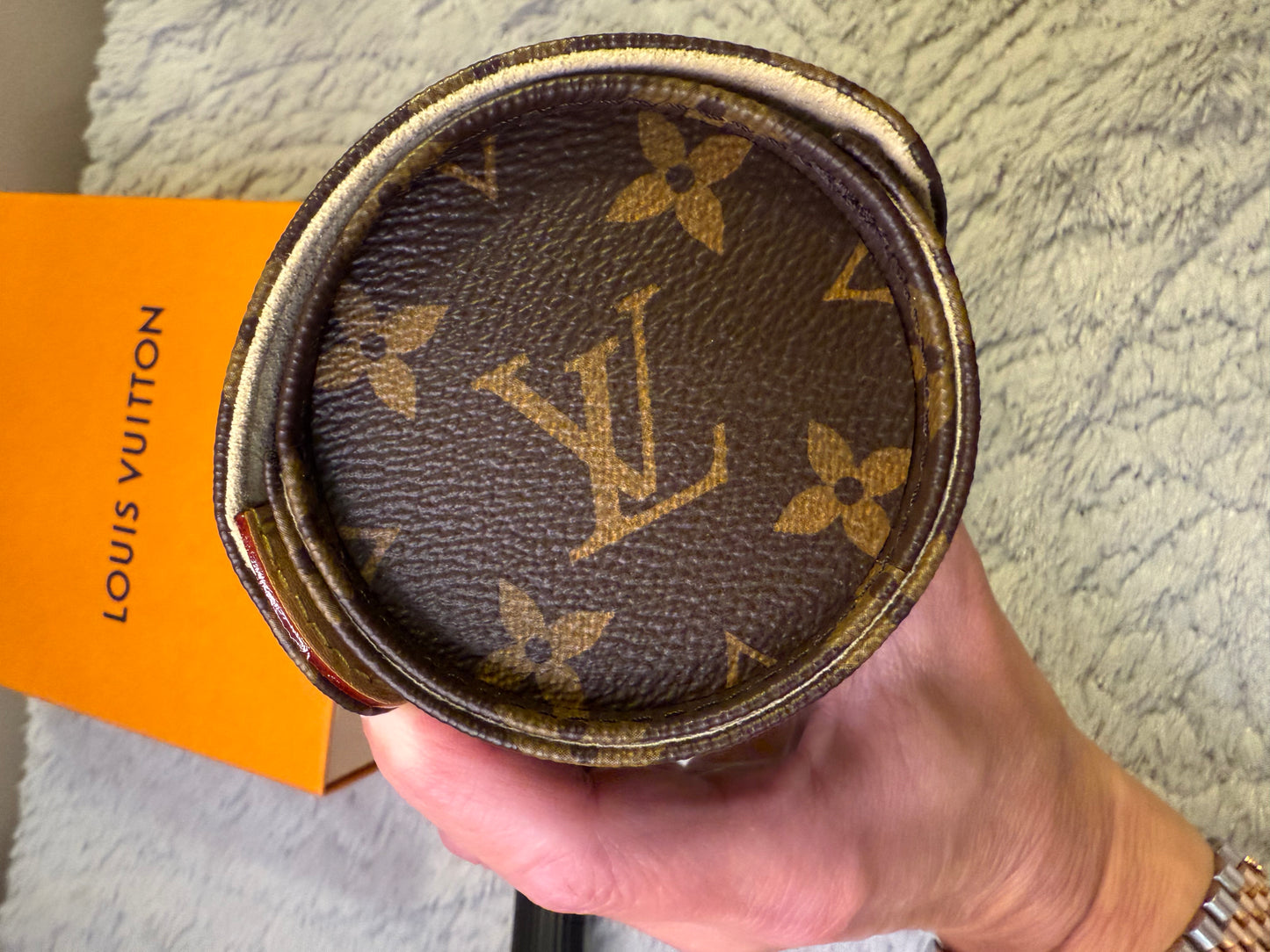 Louis Vuitton Monogram Canvas 3 Watch Case-New