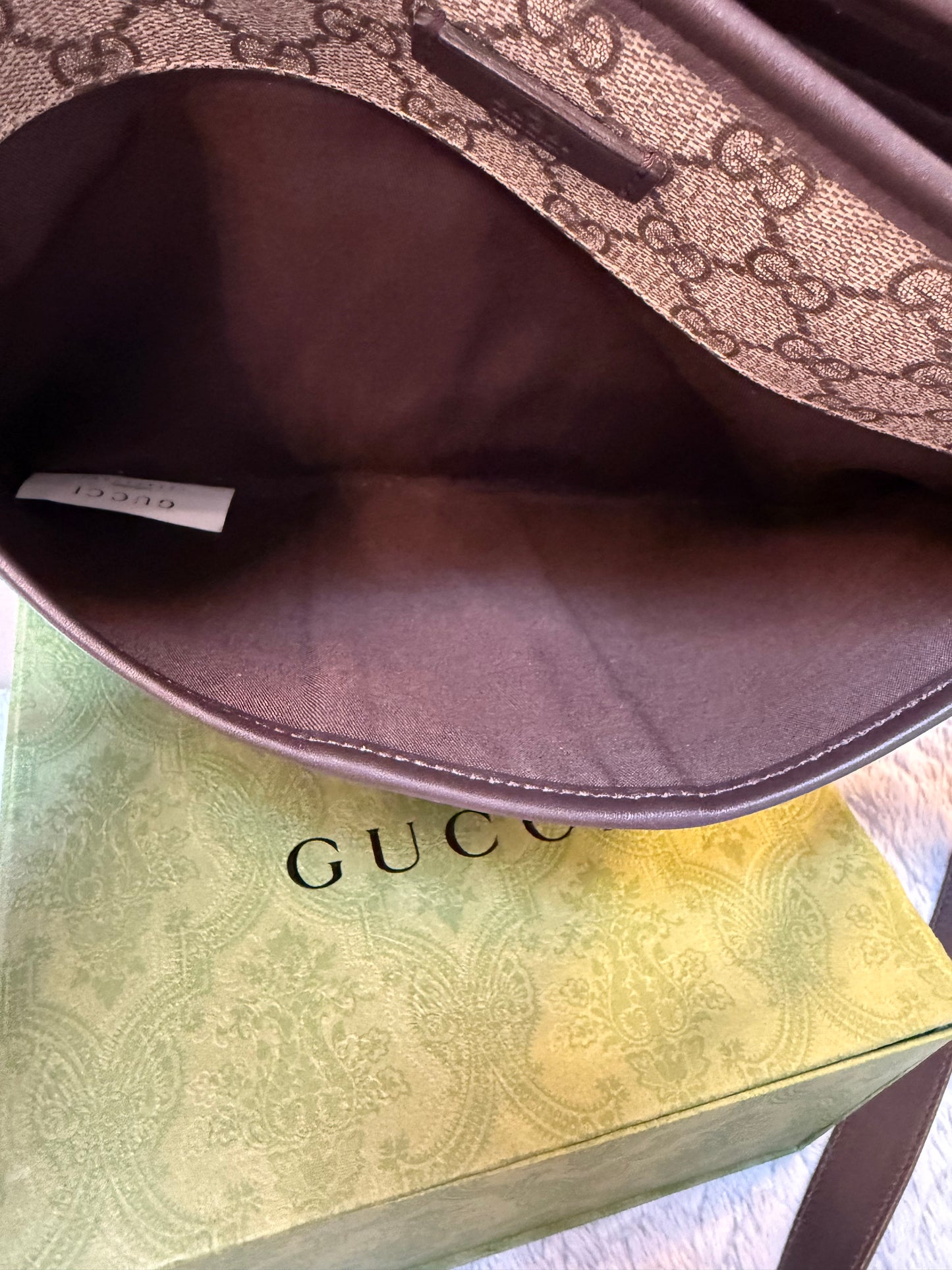 Gucci Supreme Monogram Web Messenger Bag