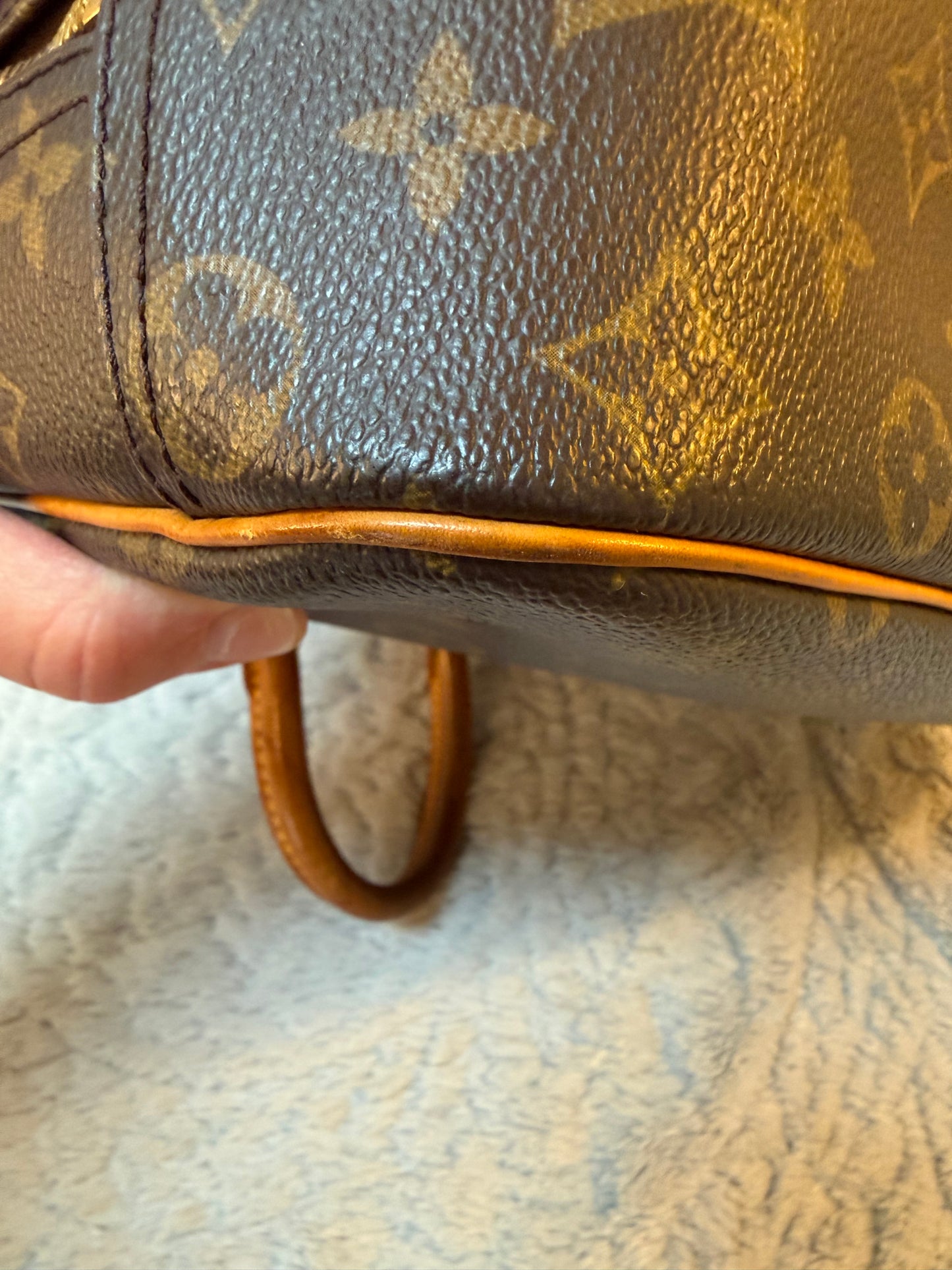 Louis Vuitton Trouville Vintage Satchel with Floral Scarf