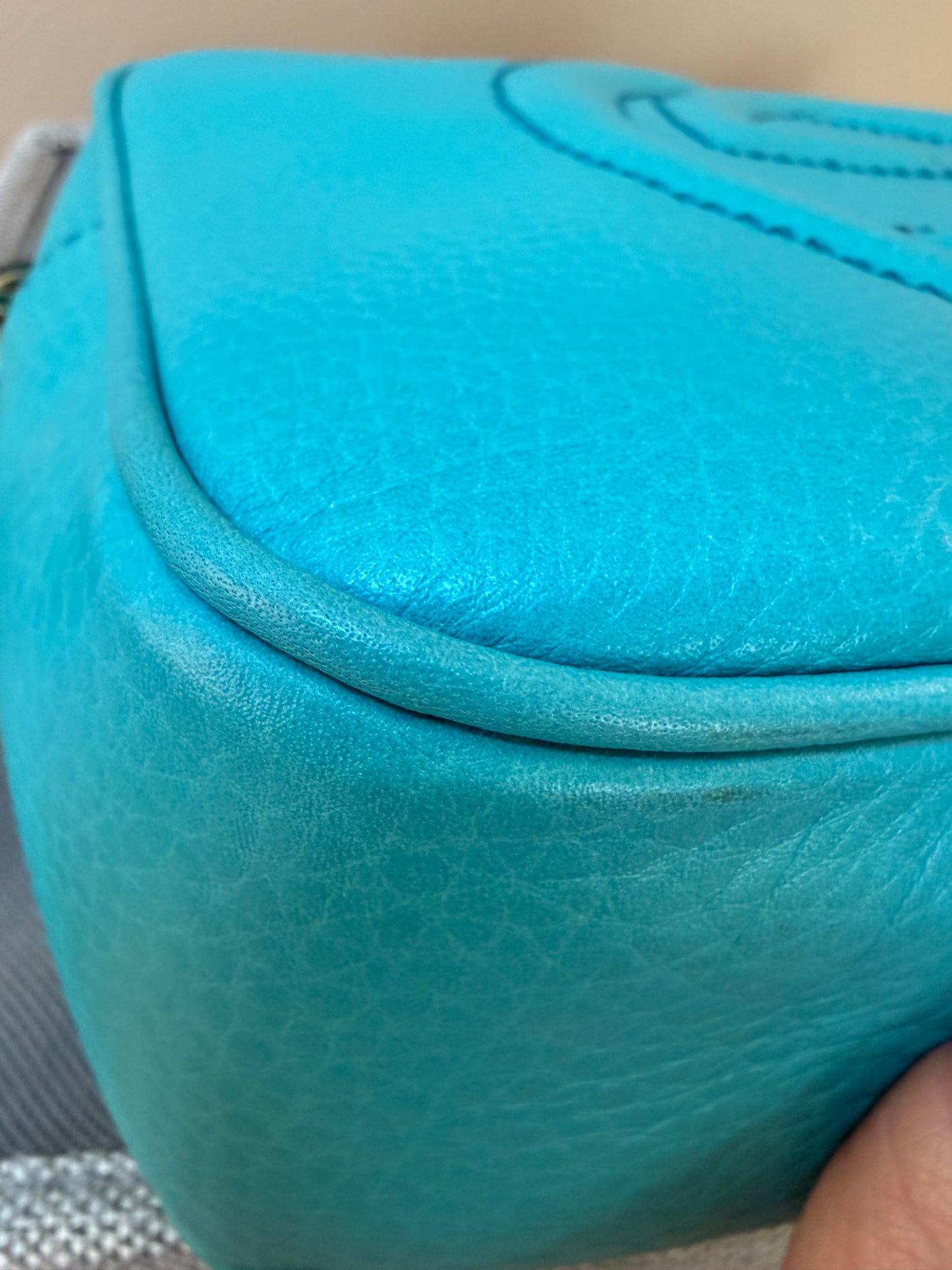 Gucci Soho Disco Bag – Turquoise Teal Pebbled Leather