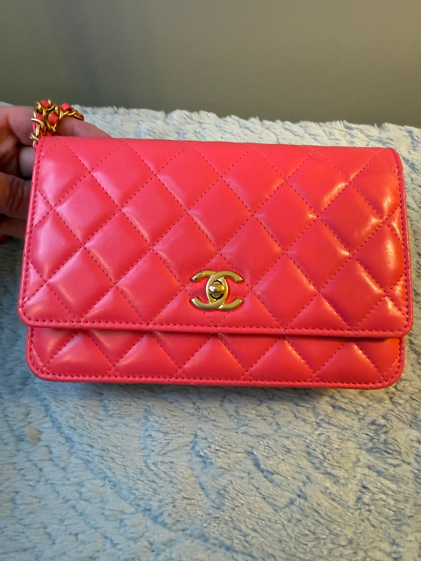 Chanel Trendy CC Wallet on Chain (WOC) — Pink | Lambskin