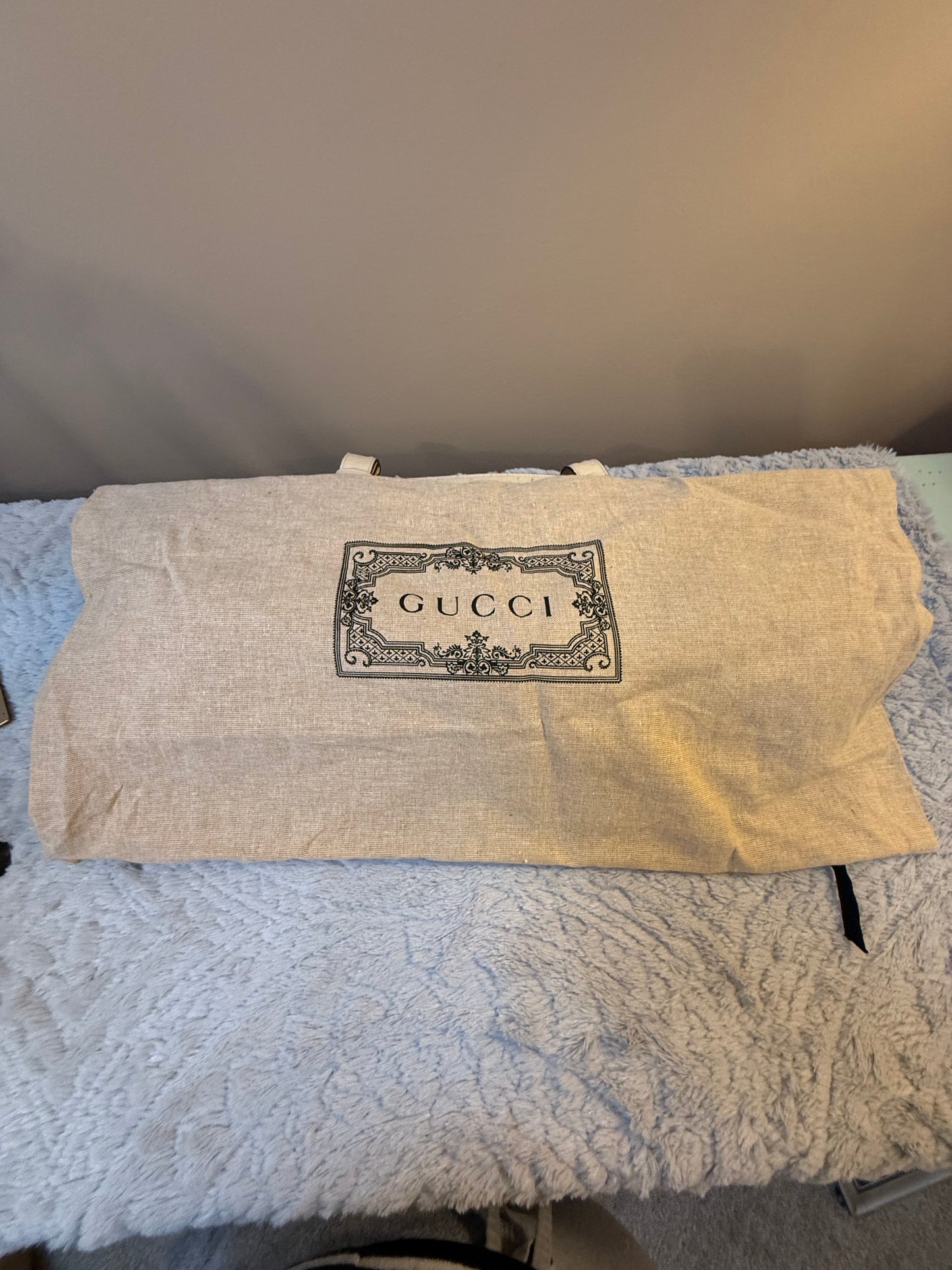 Gucci Ostrich Arli Top Handle Bag