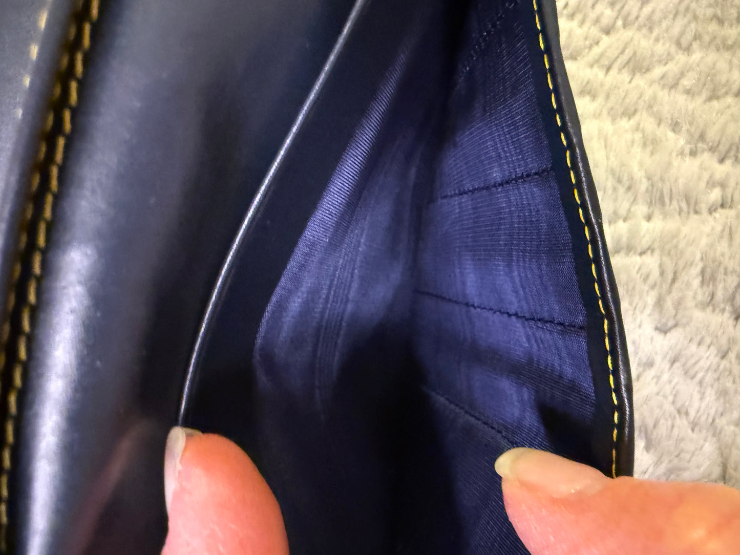 Dior Navy Blue Monogram Trotter Saddle Flap Long Wallet