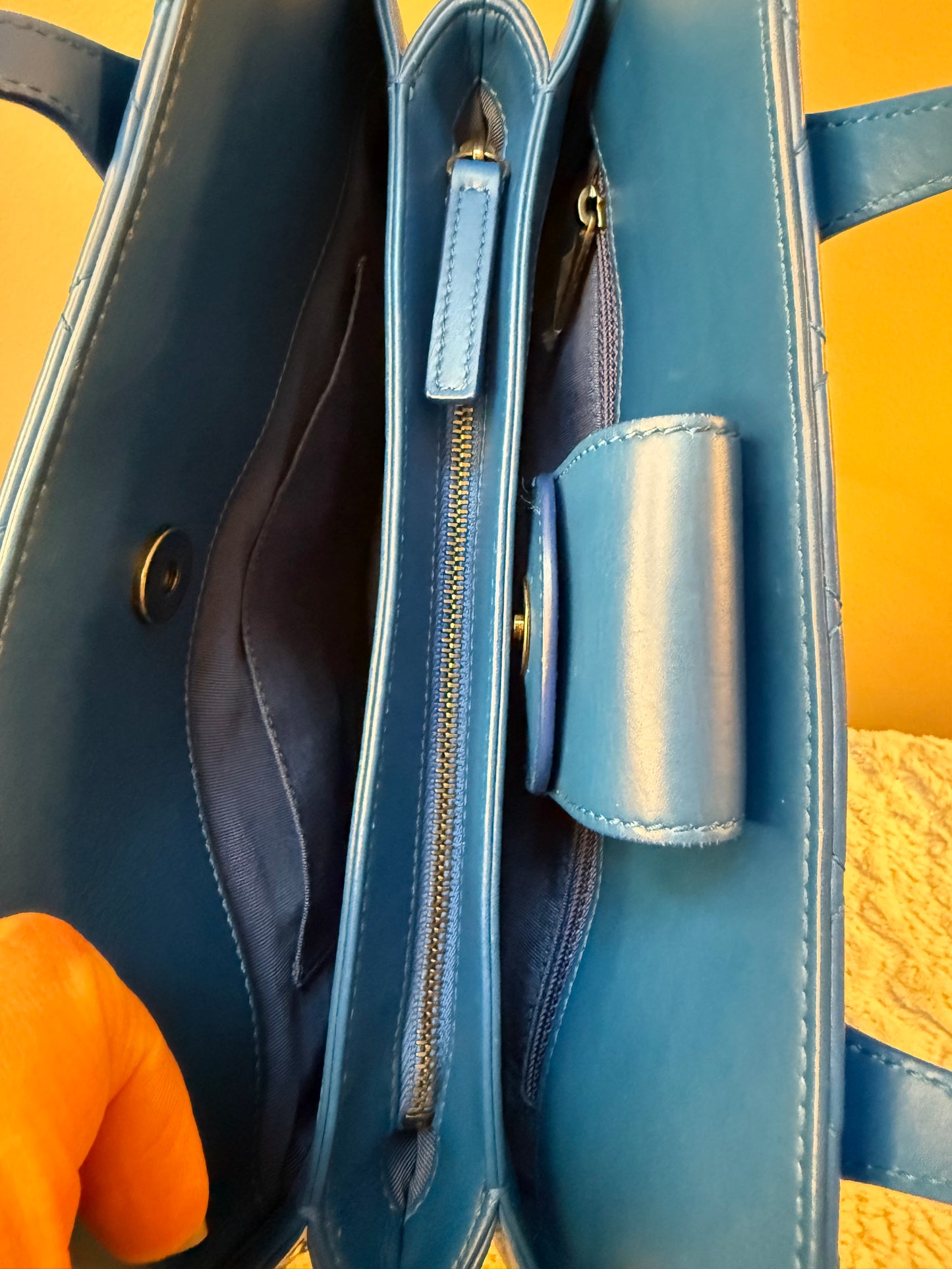 CHANEL Quilted Lambskin Matelassé Tote — Royal Blue | Gunmetal Hardware