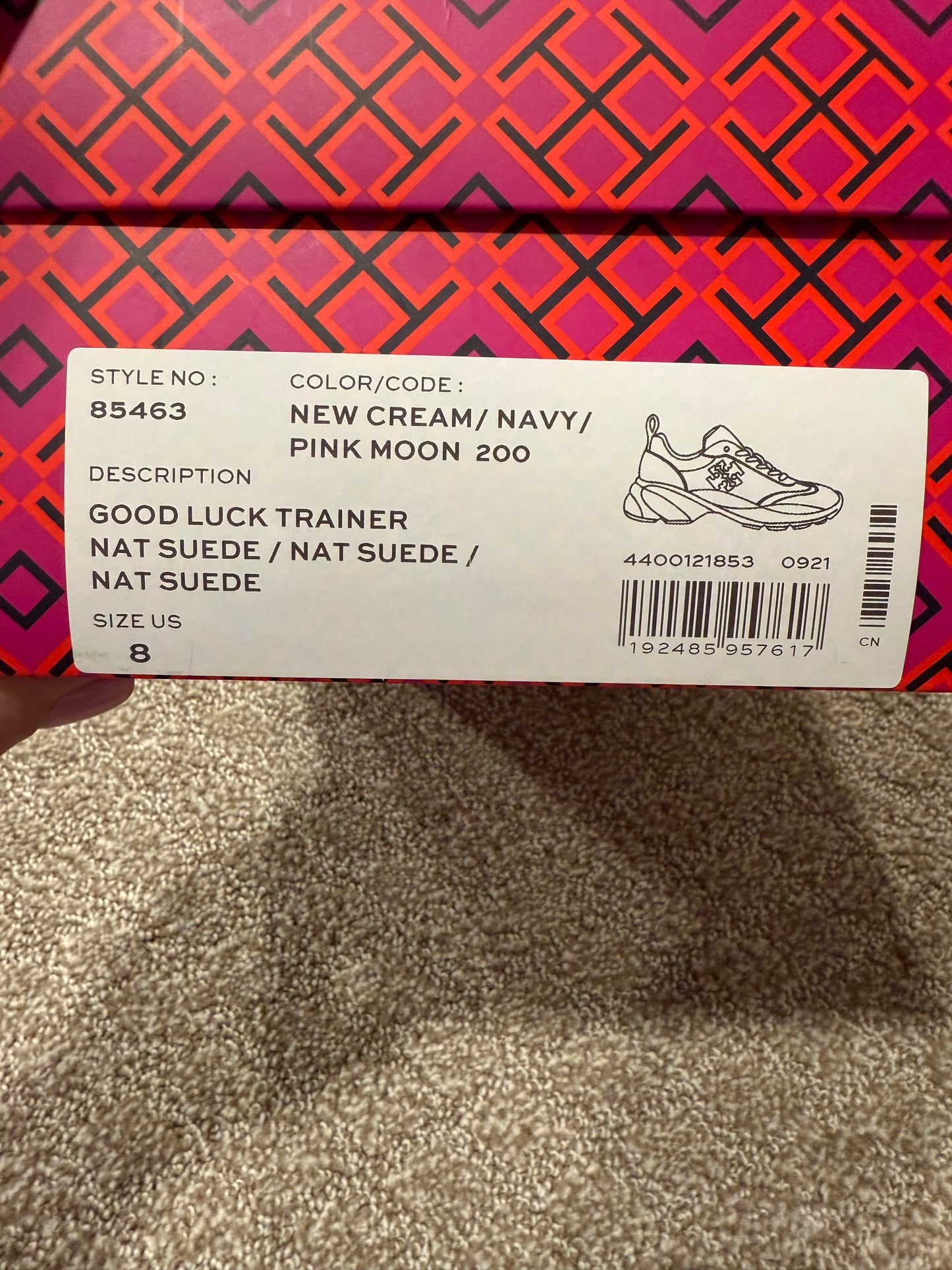 NEW- Tory Burch Good Luck Trainer, Size 8