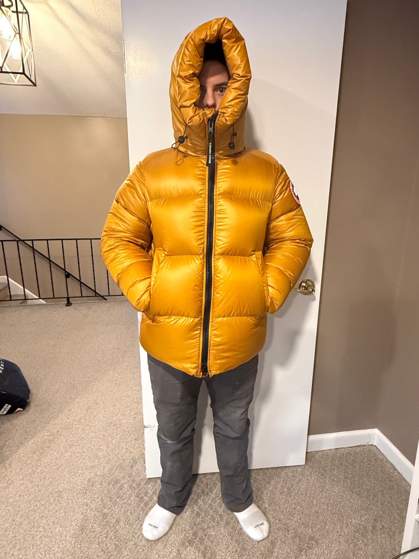 NWOT- Canada Goose Croften Hooded Puffer- Emblem Gold