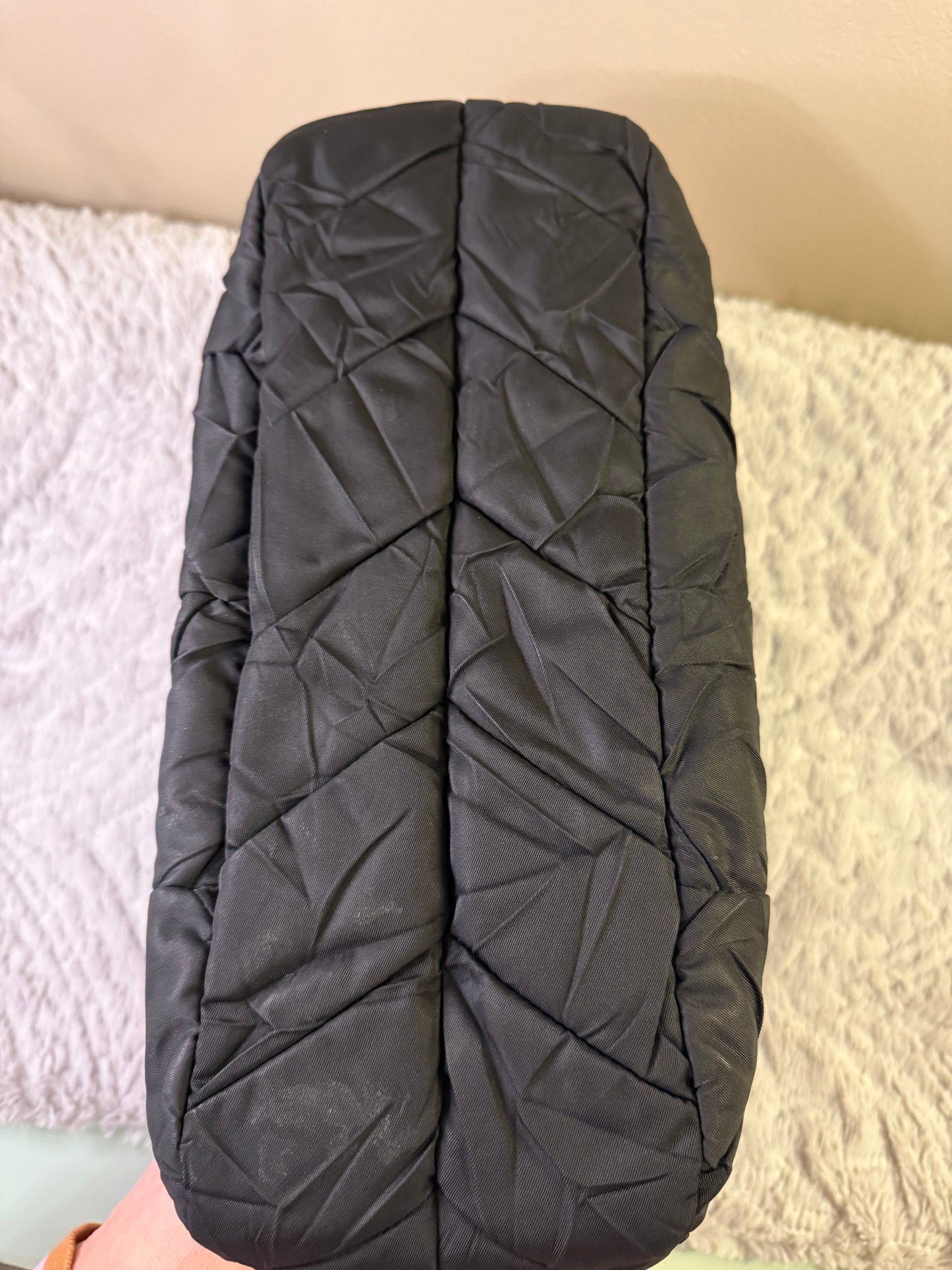 Prada Tessuto Chevron Quilted Nylon Hobo Bag