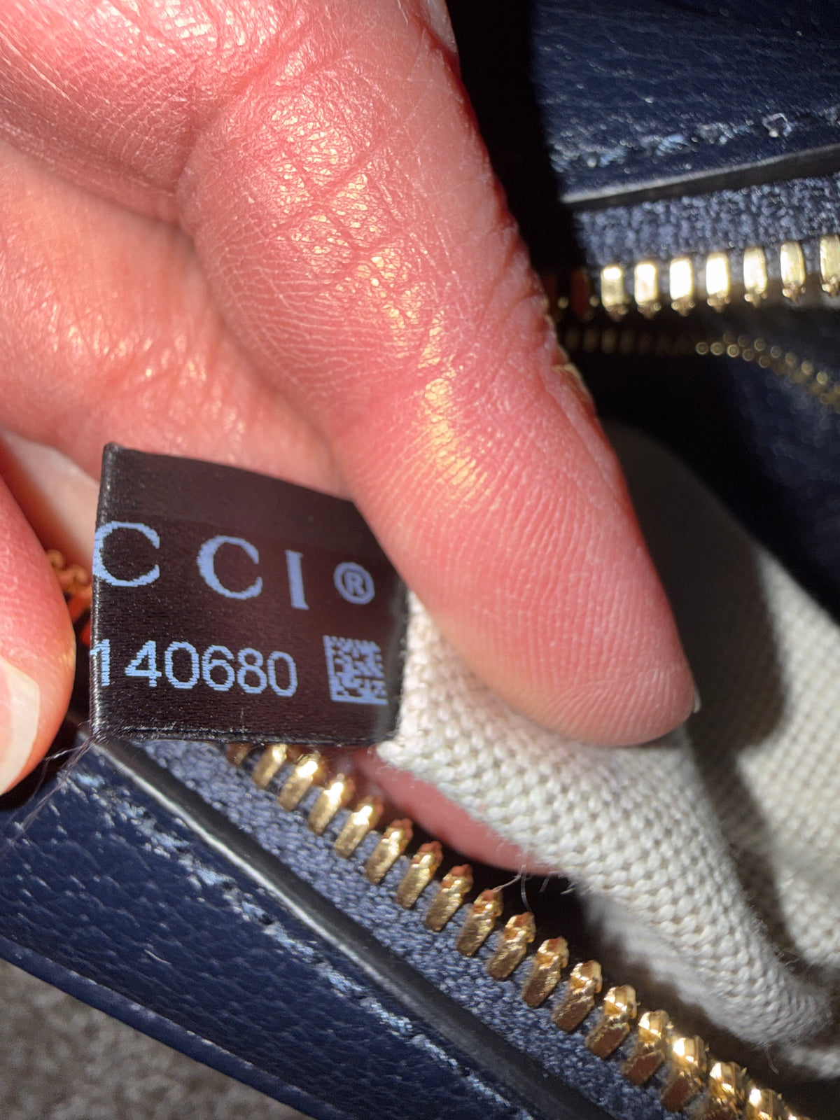 Gucci Navy Leather Crossbody with 2 Straps Red and Green Strap/ Blue Leather