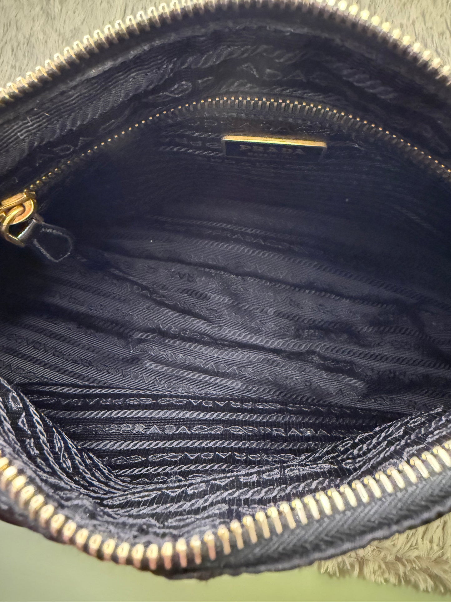 Prada Tessuto Chevron Quilted Nylon Hobo Bag