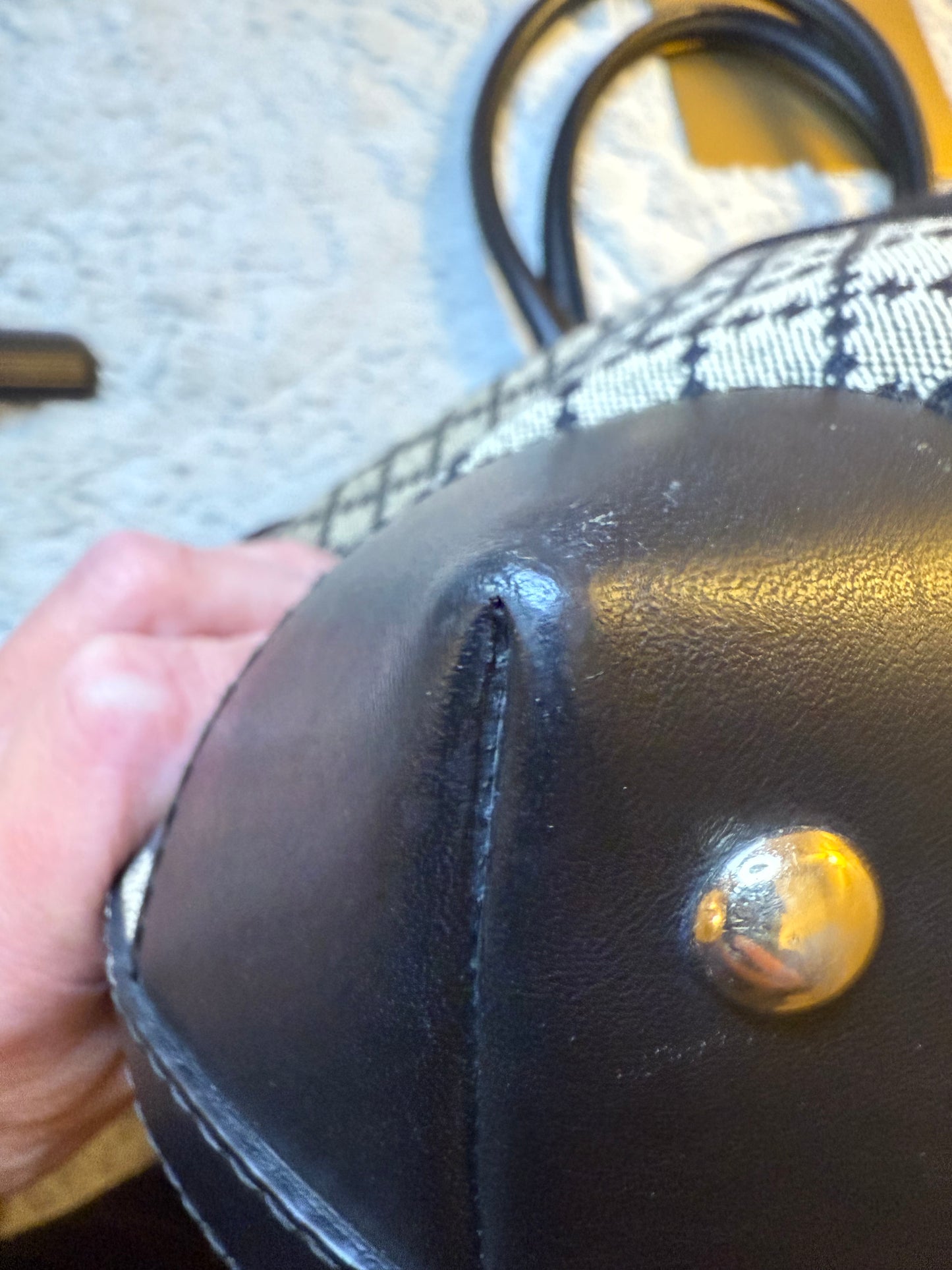 Gucci Diamante Black and Brown 2 Way Tote