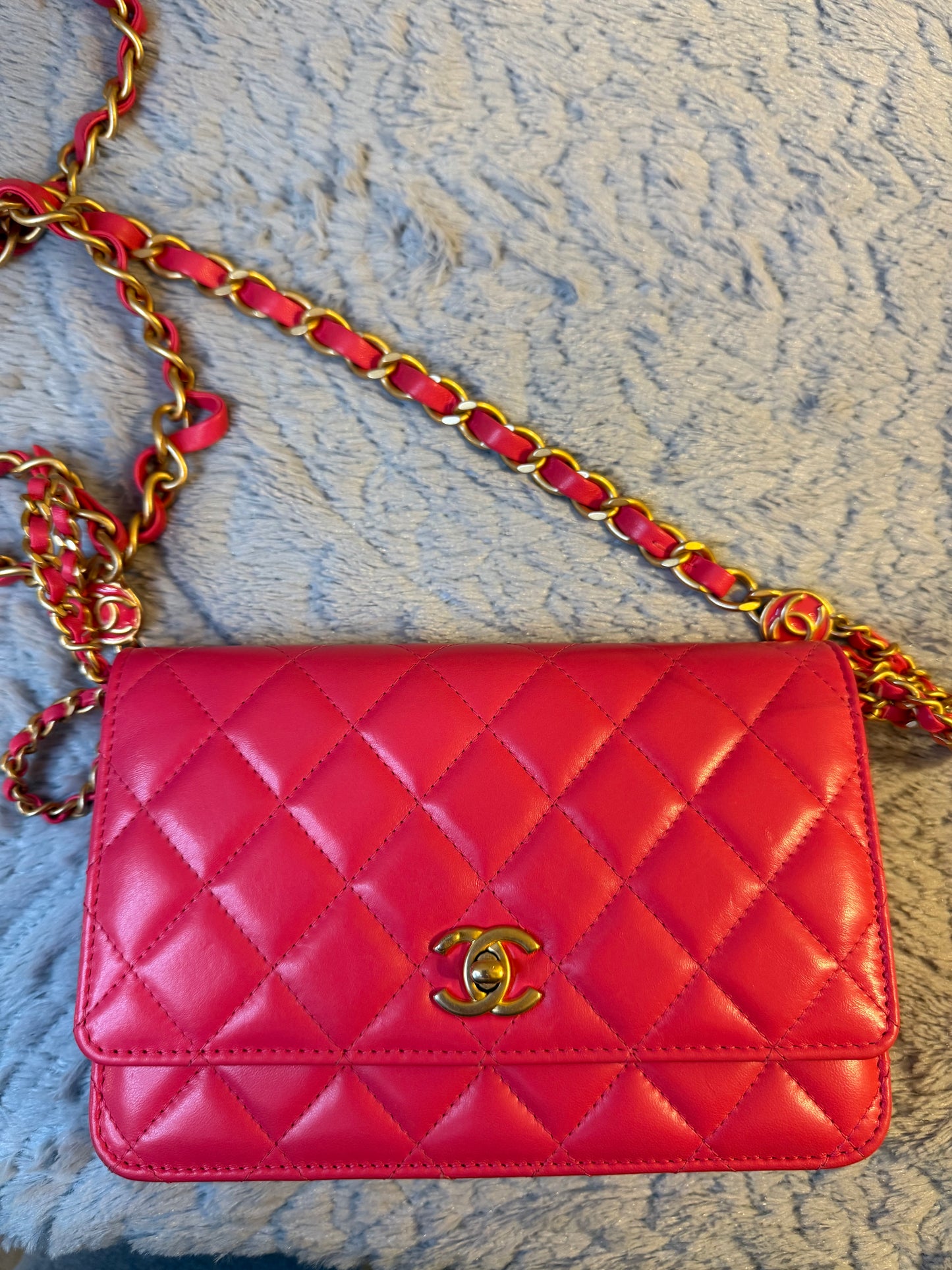 Chanel Trendy CC Wallet on Chain (WOC) — Pink | Lambskin