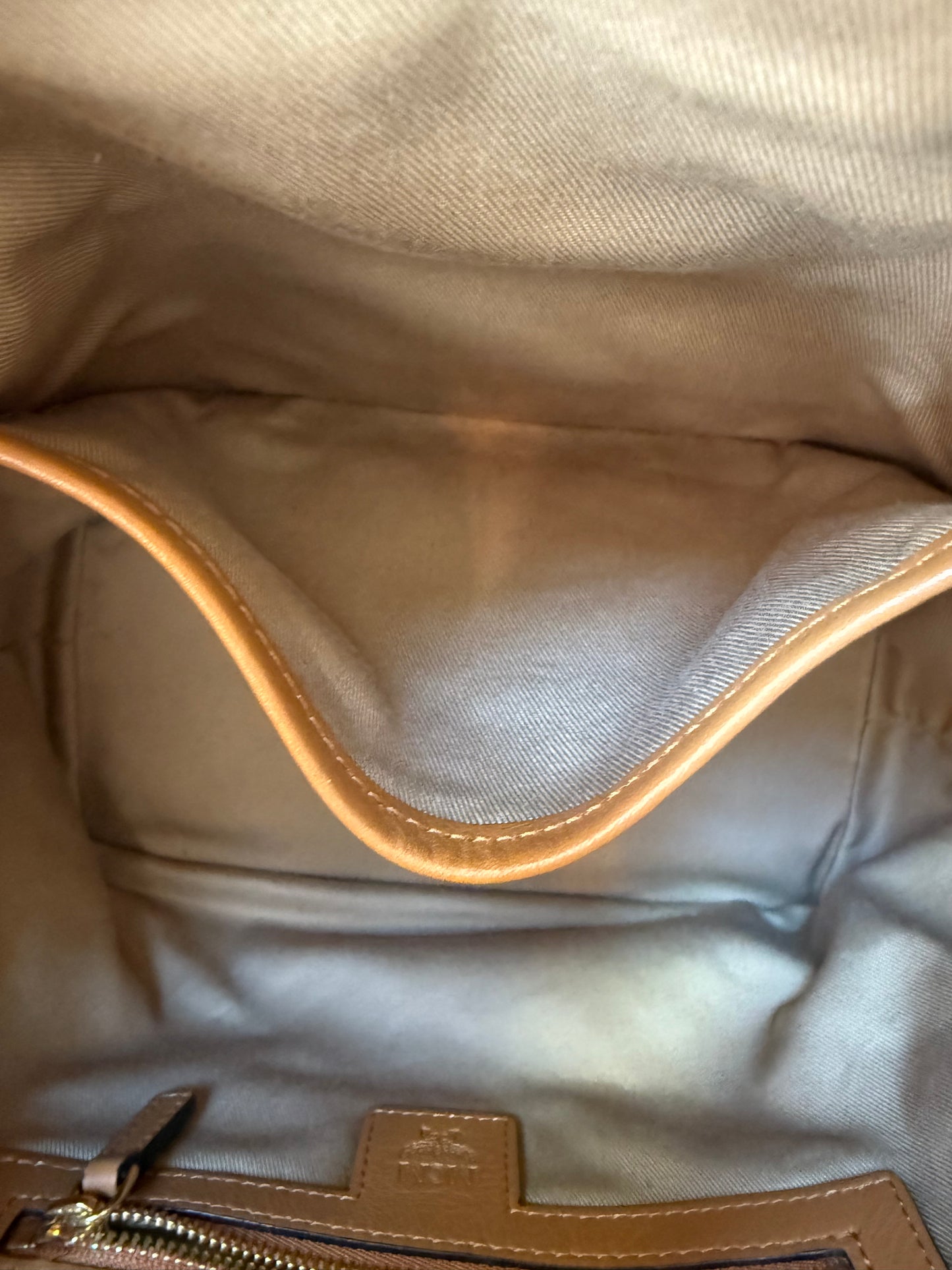 MCM Dessau Drawstring Bag In Visetos- Medium