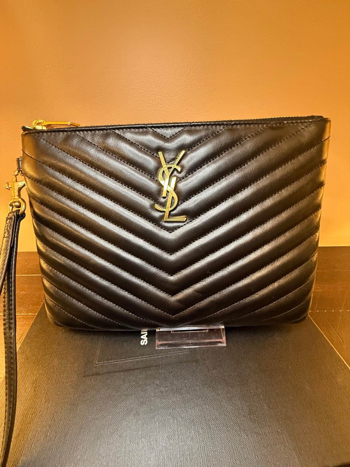 YSL Leather Clutch