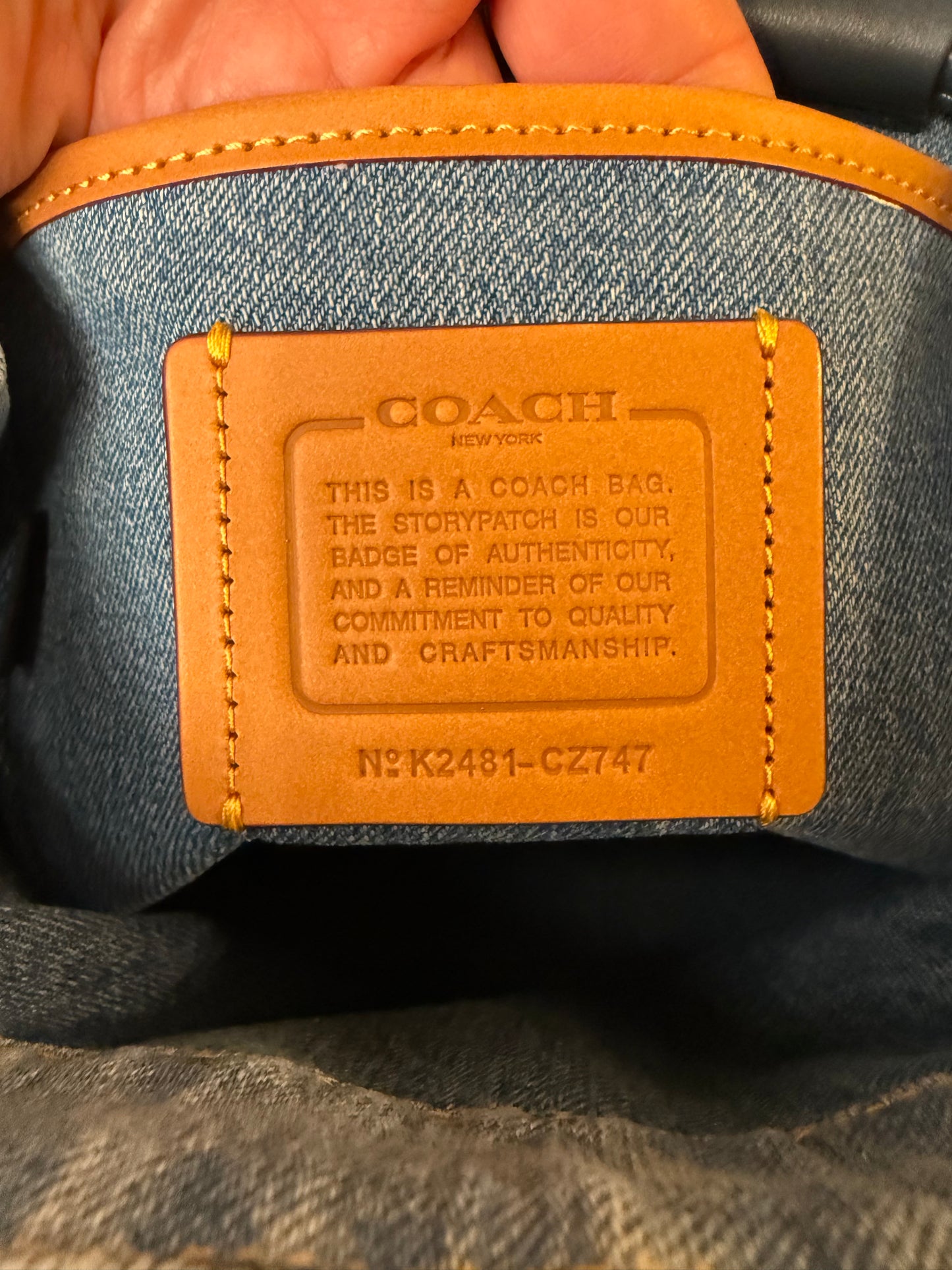 Coach Denim Tabby Backpack -NEW