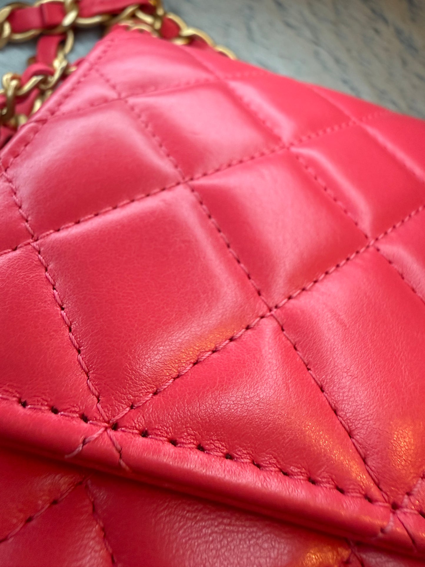 Chanel Trendy CC Wallet on Chain (WOC) — Pink | Lambskin